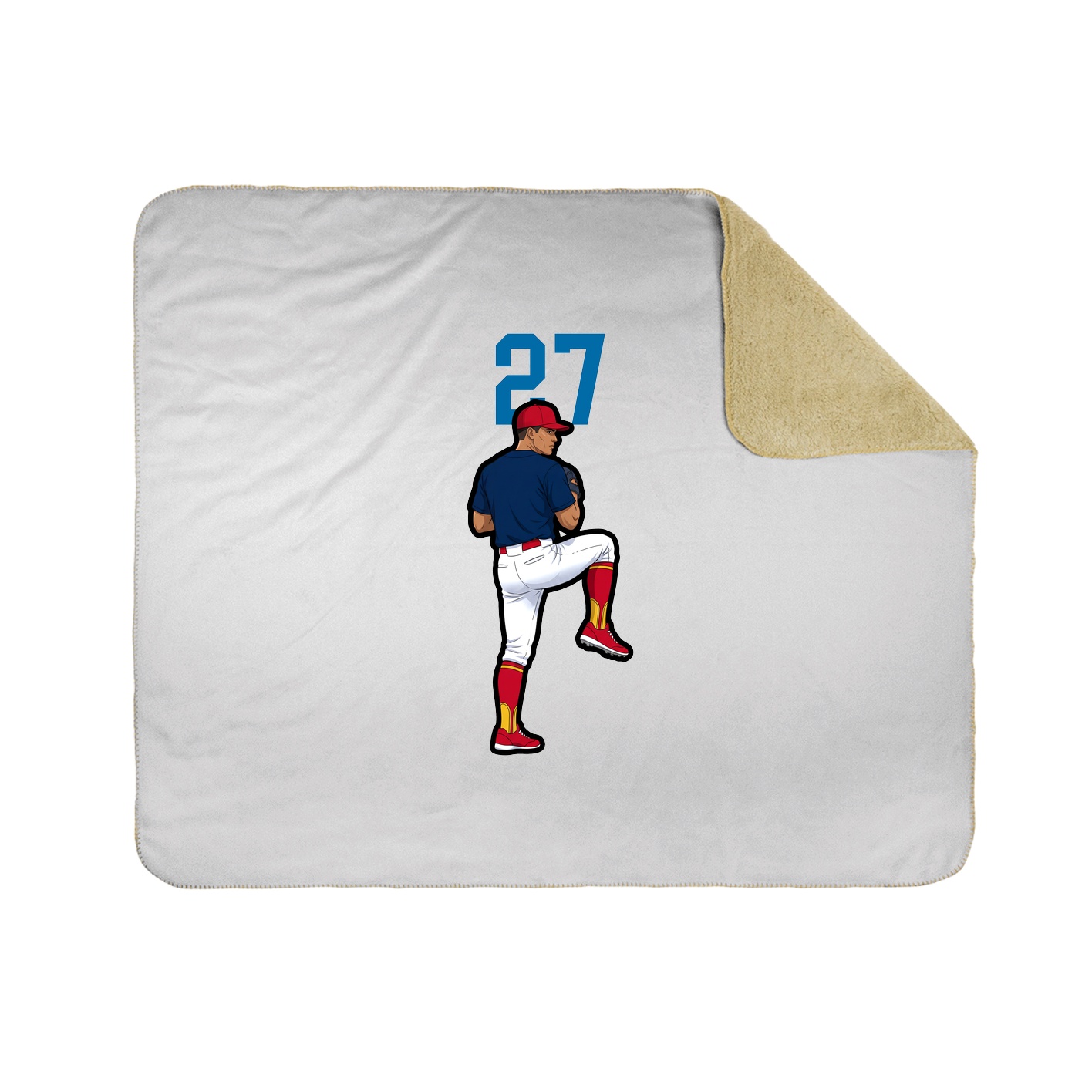 Throw Blanket — Number Top in White