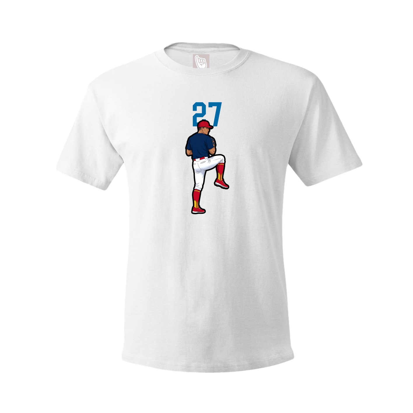 Youth Tee — Number Top in White