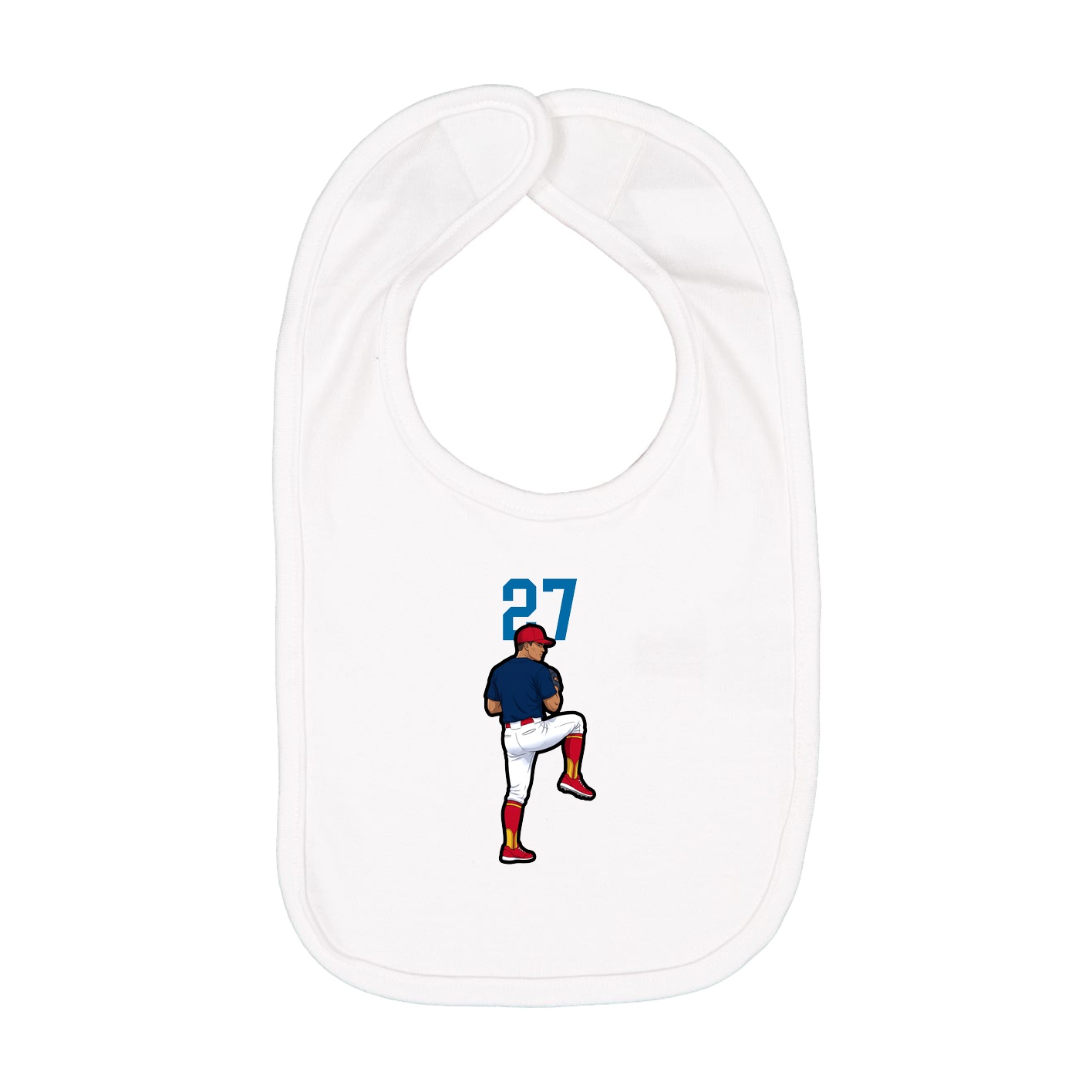 Infant Bib — Number Top in White