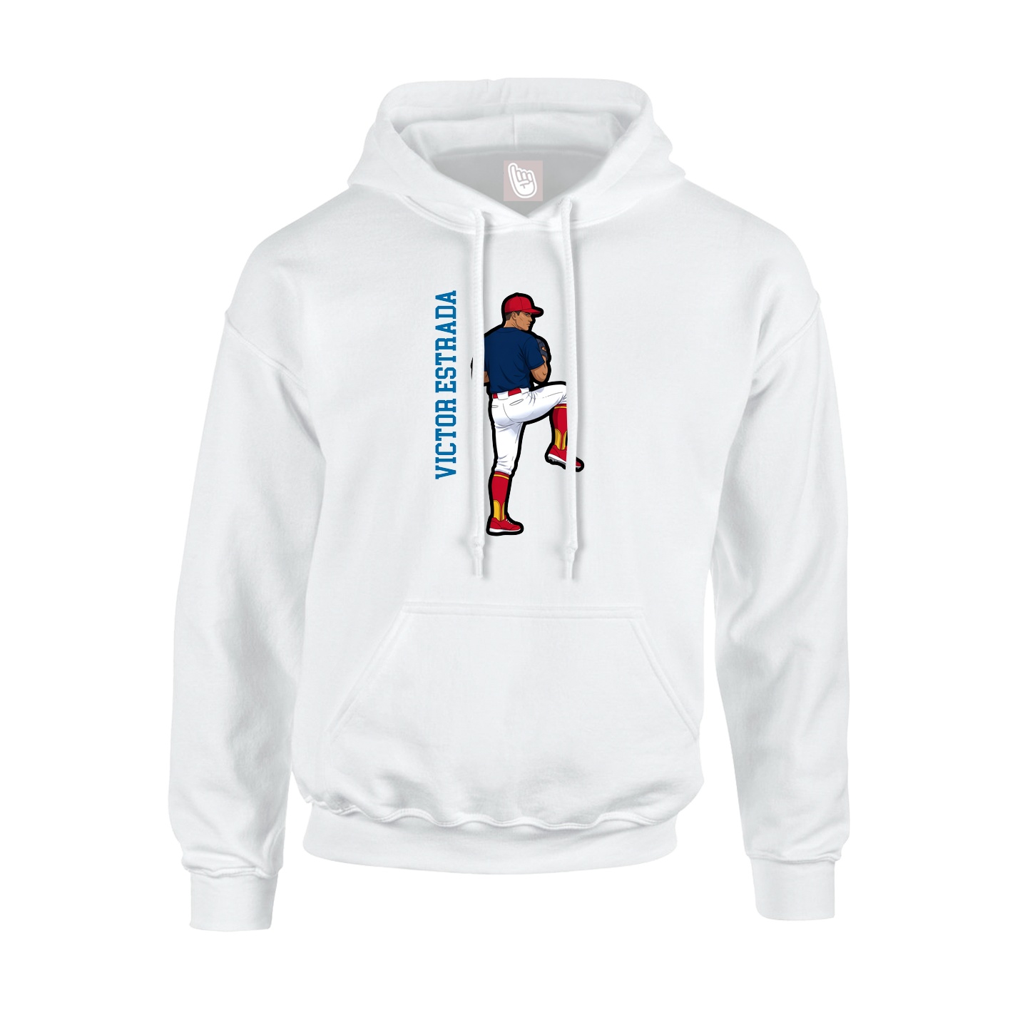 Hoodie — Name Vertical in White