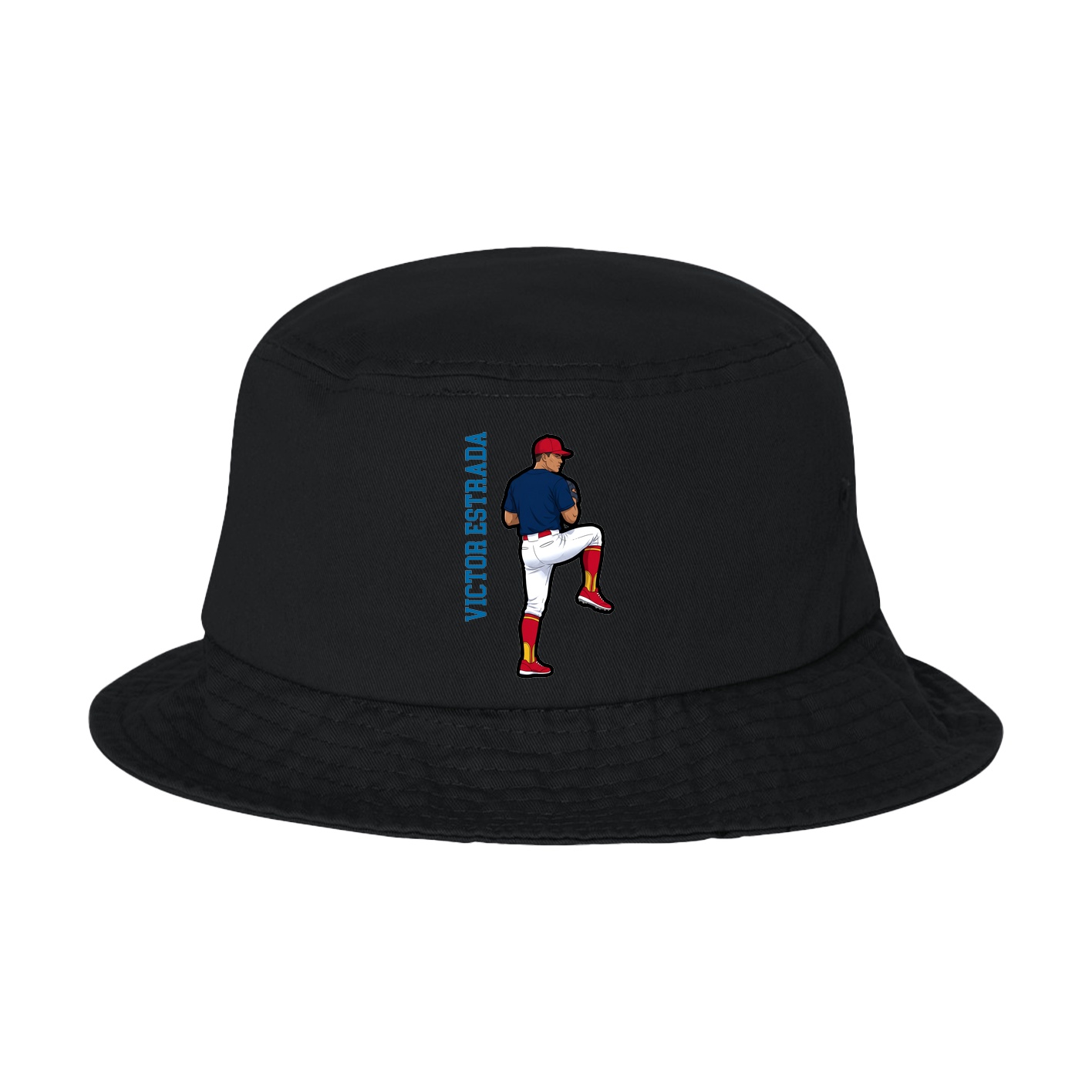 Bucket Cap — Name Vertical in Black