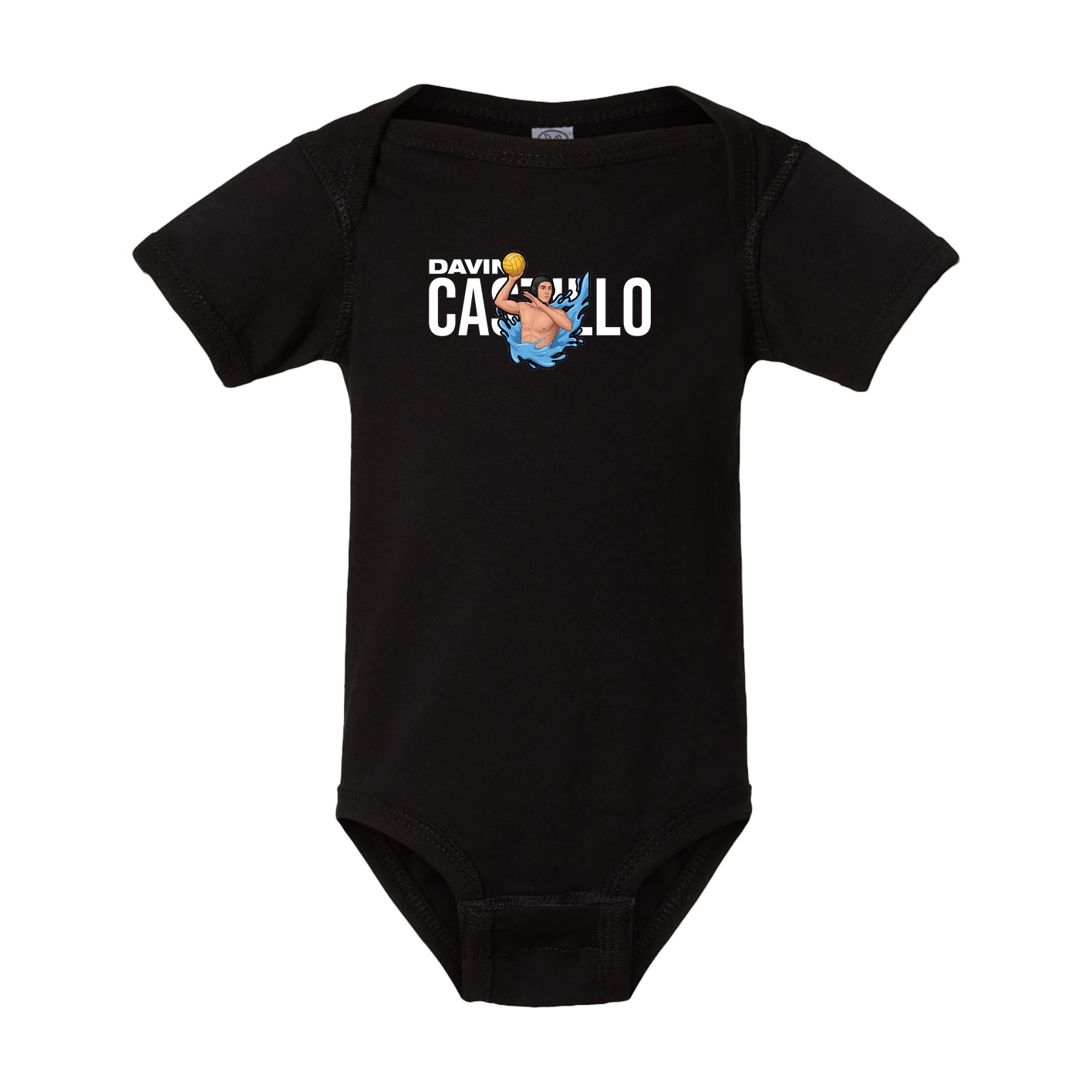 Baby Onesie — Player Name in Black