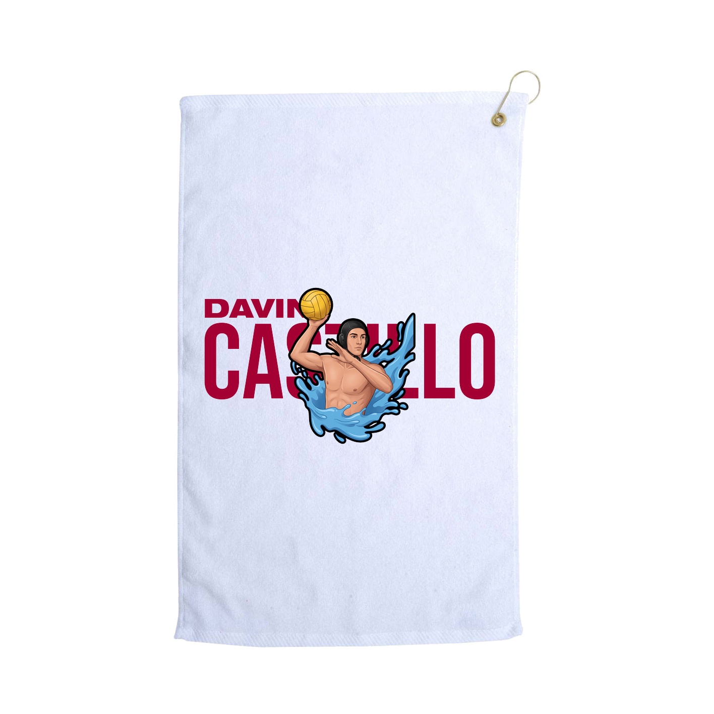 Golf Towel — Player Name in White