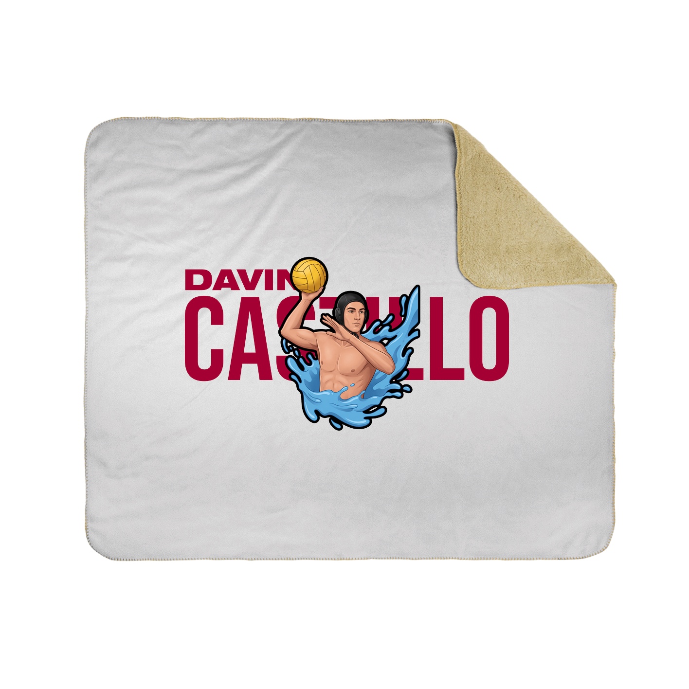 Throw Blanket — Player Name in White