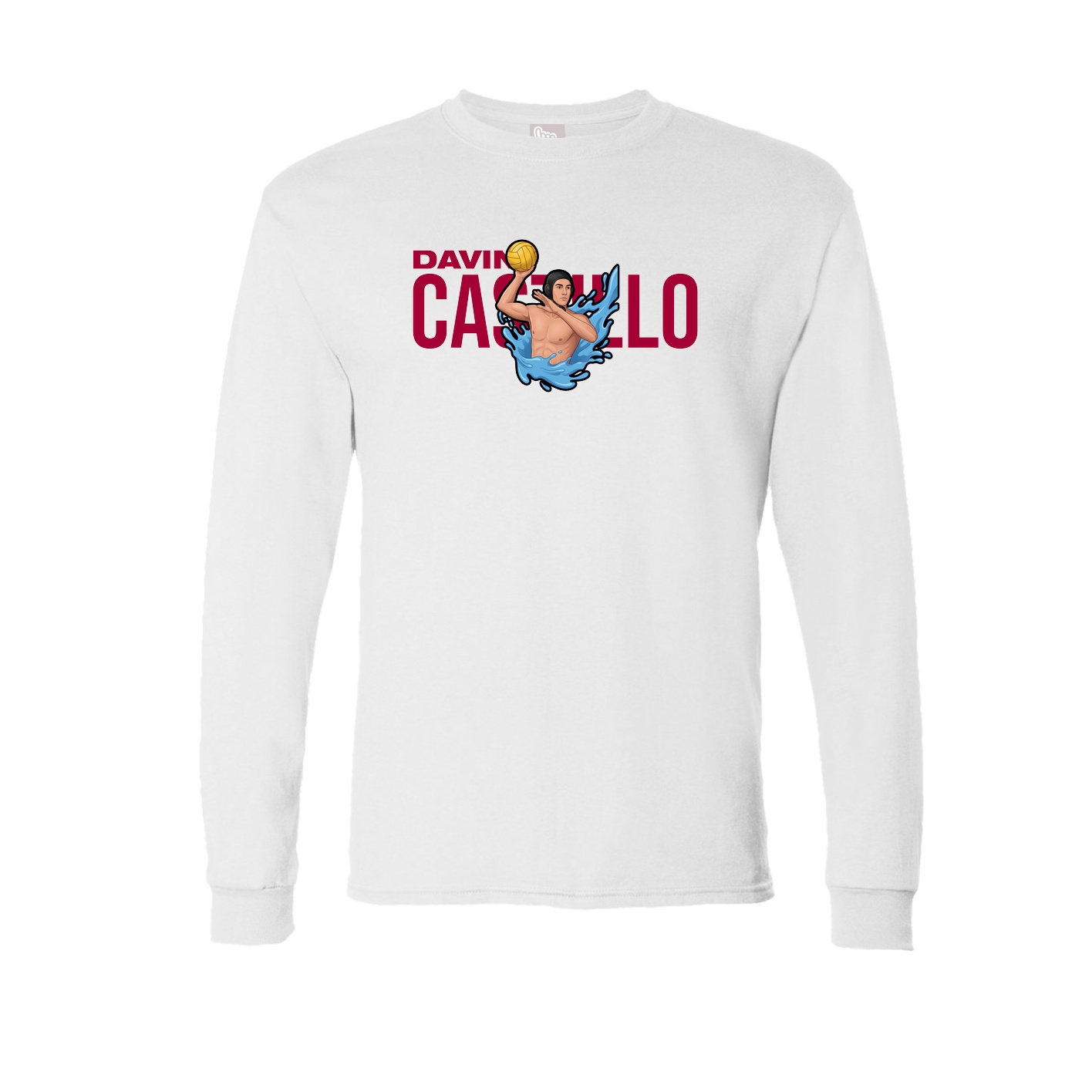 Long Sleeve Tee — Player Name in White