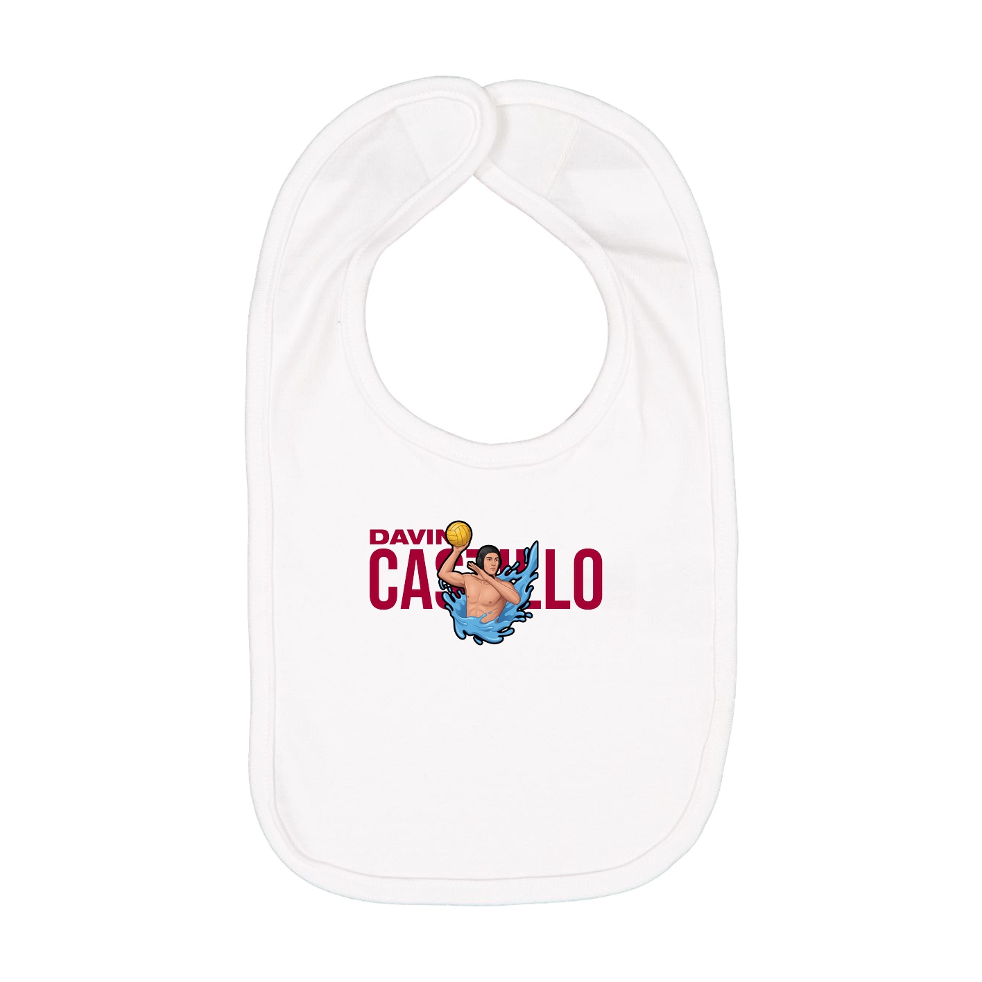 Infant Bib — Player Name in White