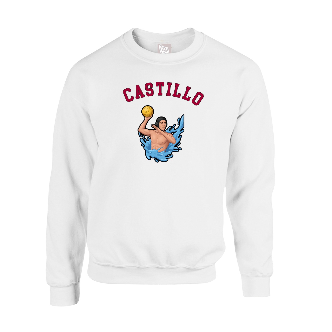 Fleece Crew — Shirsey Arch in White