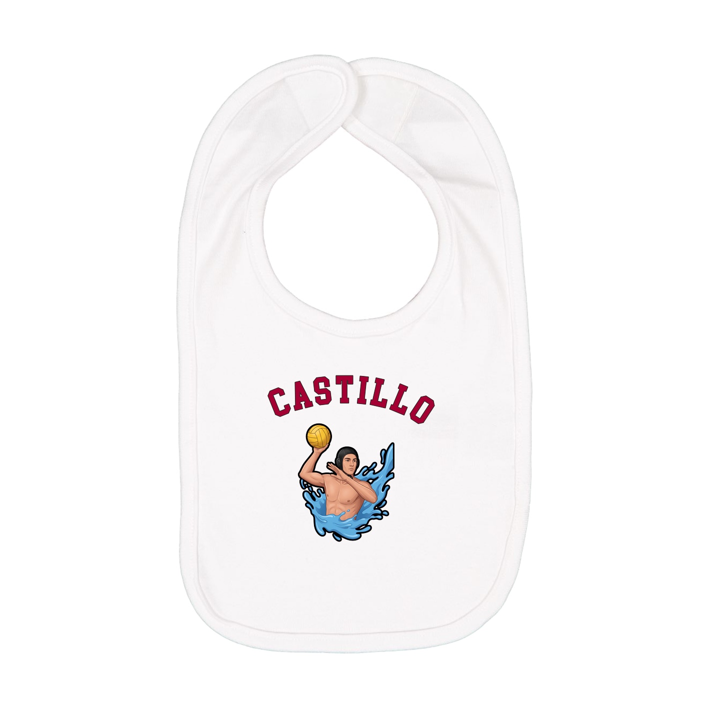 Infant Bib — Shirsey Arch in White