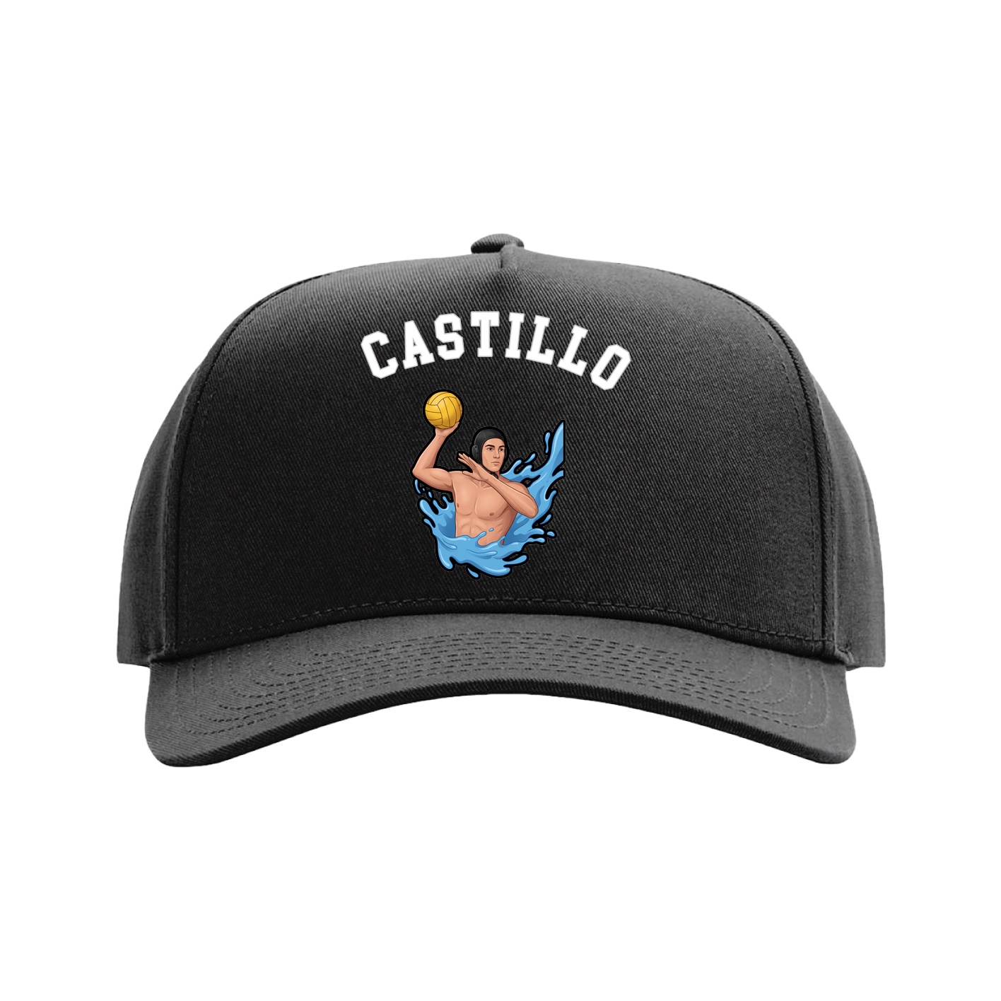 Full Fabric Five-Panel Champ Cap — Shirsey Arch in Black