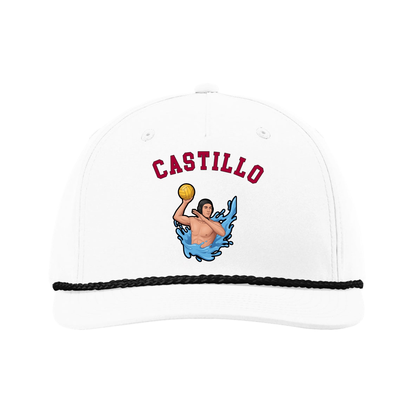 Five-Panel Classic Rope Cap — Shirsey Arch in White