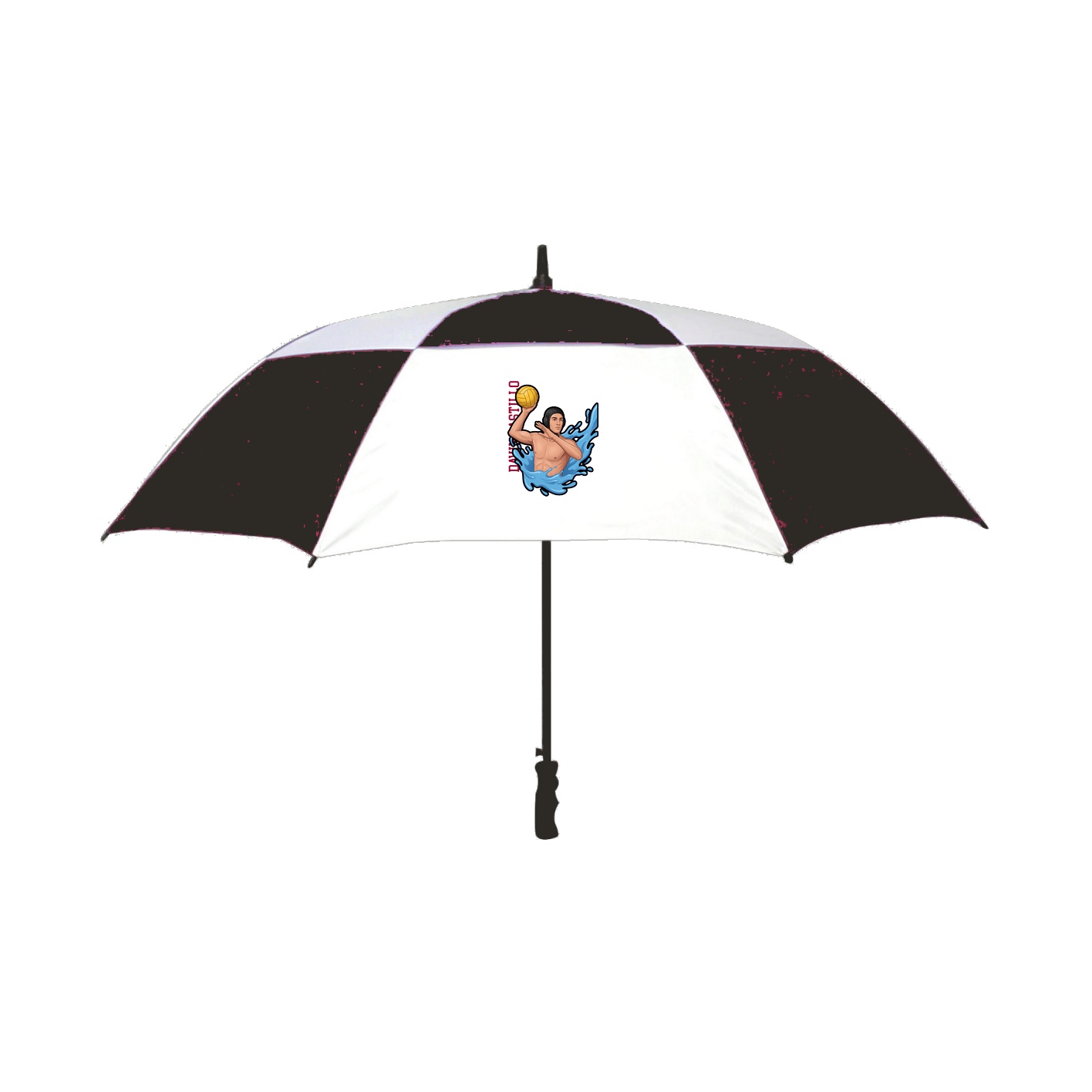 Golf Umbrella — Name Vertical in Black