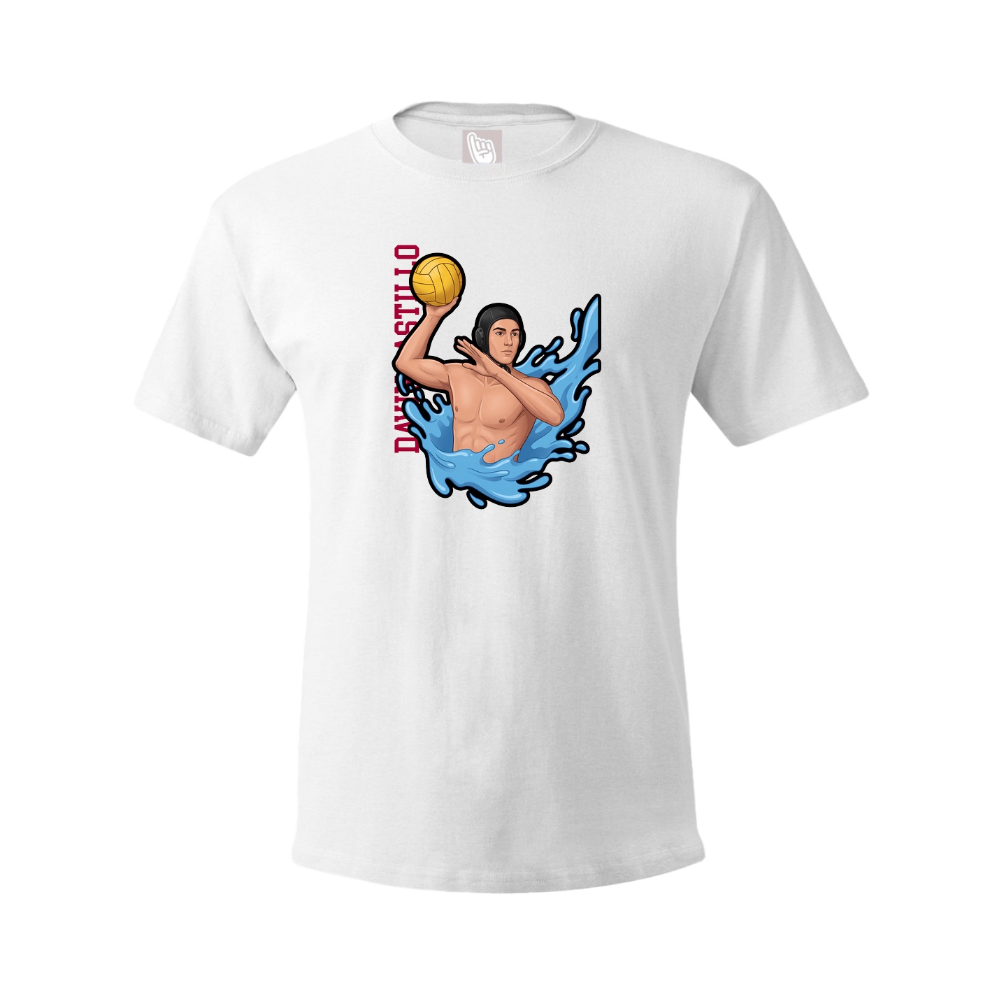 Tee — Name Vertical in White