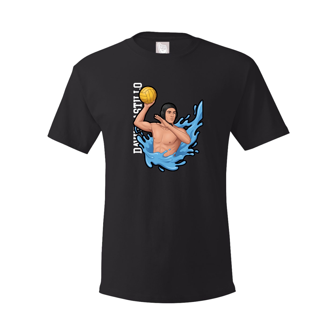 Youth Tee — Name Vertical in Black