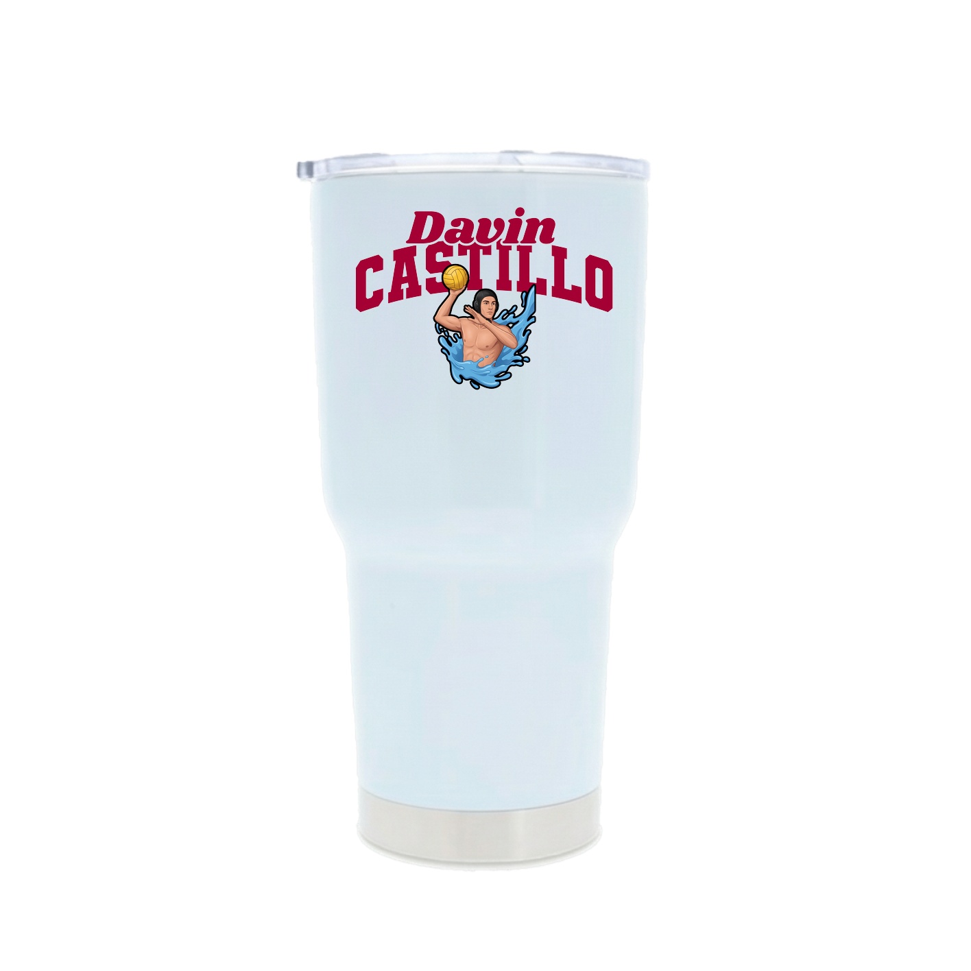 30oz Stainless Steel Tumbler — Signature Arch in White