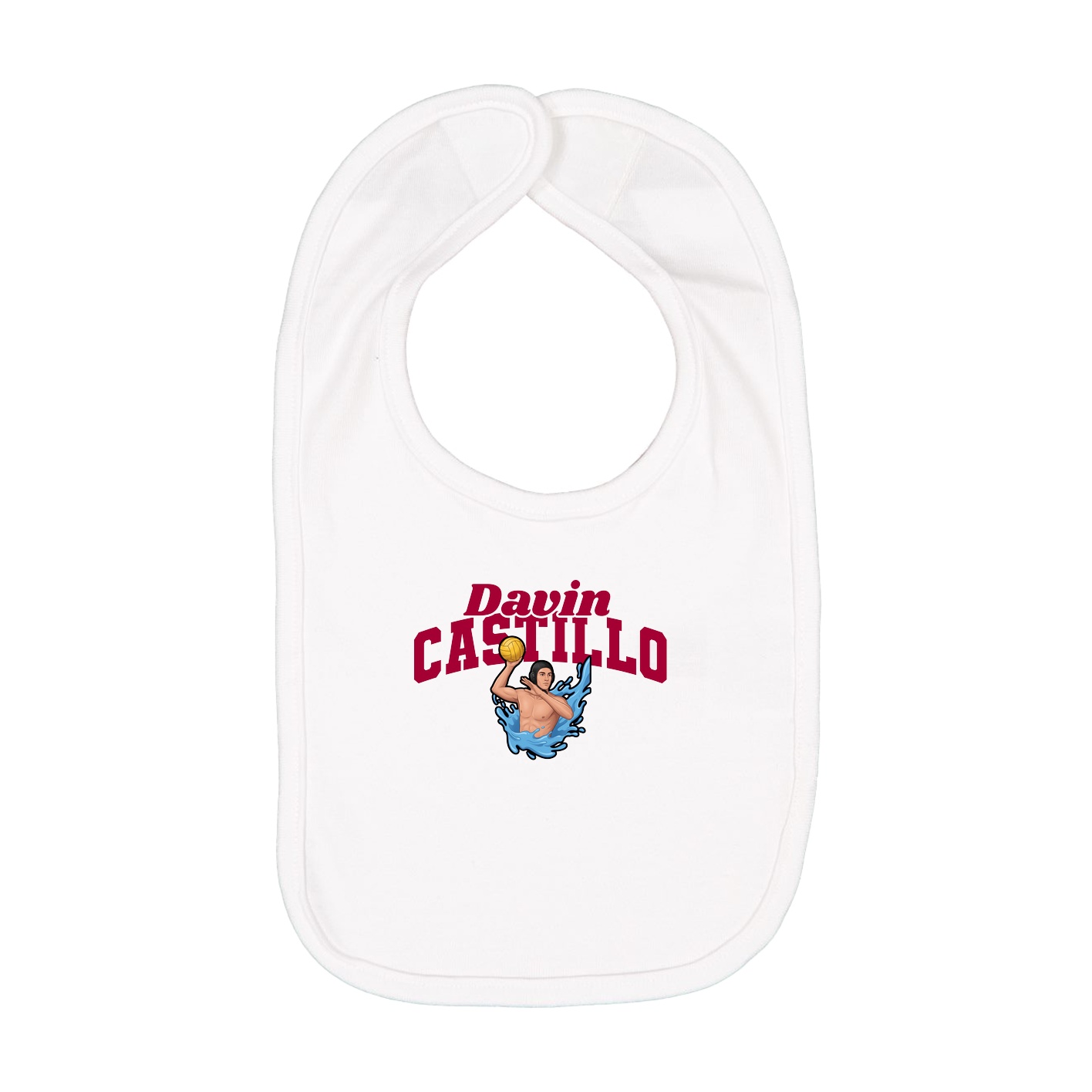 Infant Bib — Signature Arch in White