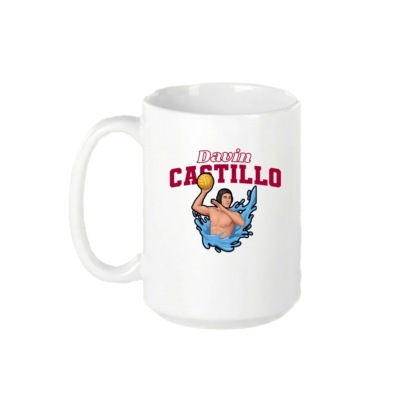 15oz Coffee Mug — Name Arch in White
