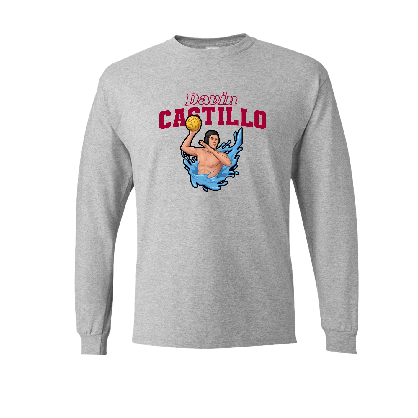 Long Sleeve Tee — Name Arch in Grey