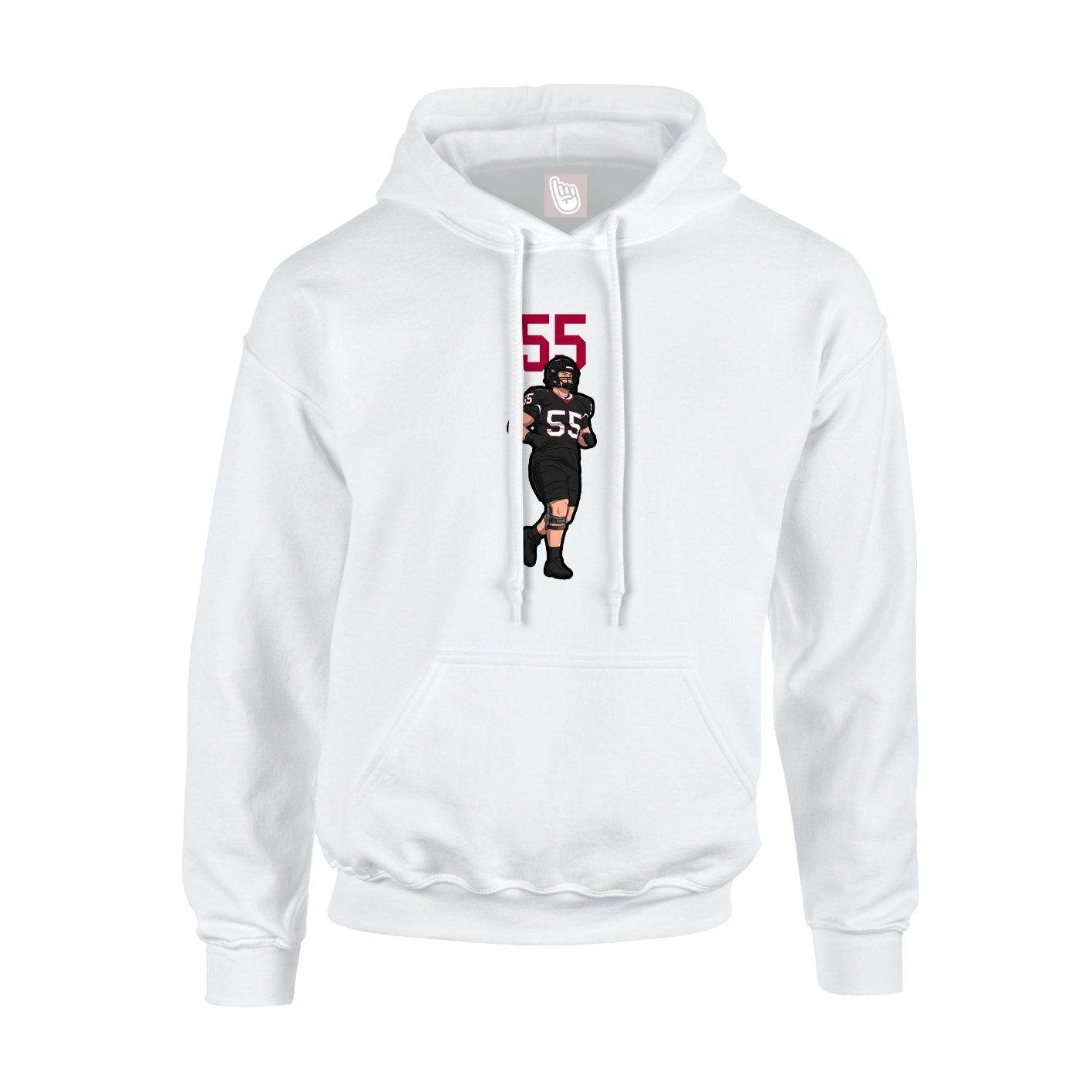 Hoodie — Number Top in White