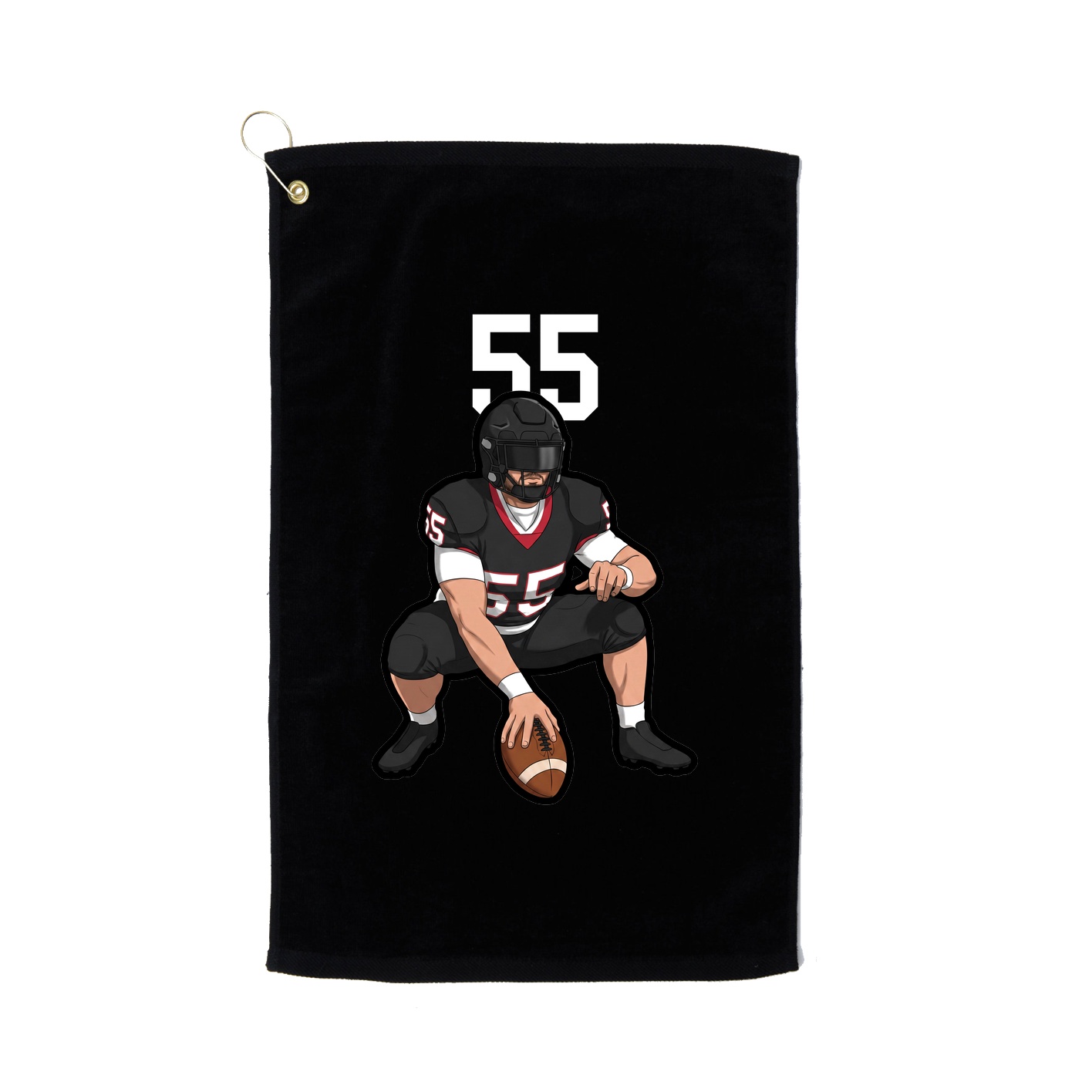 Golf Towel — Number Top in Black