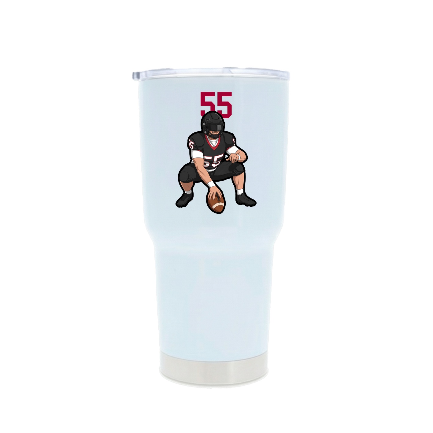 30oz Stainless Steel Tumbler — Number Top in White
