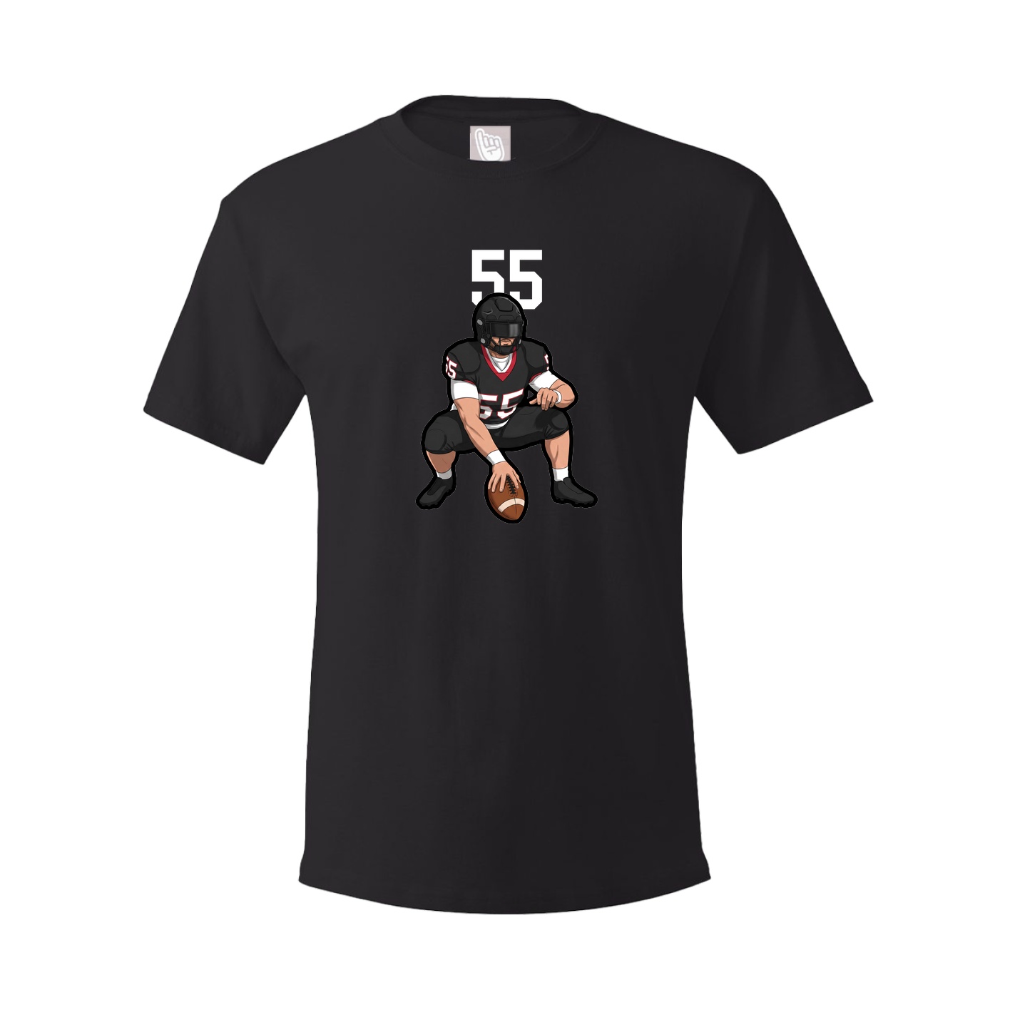 Youth Tee — Number Top in Black