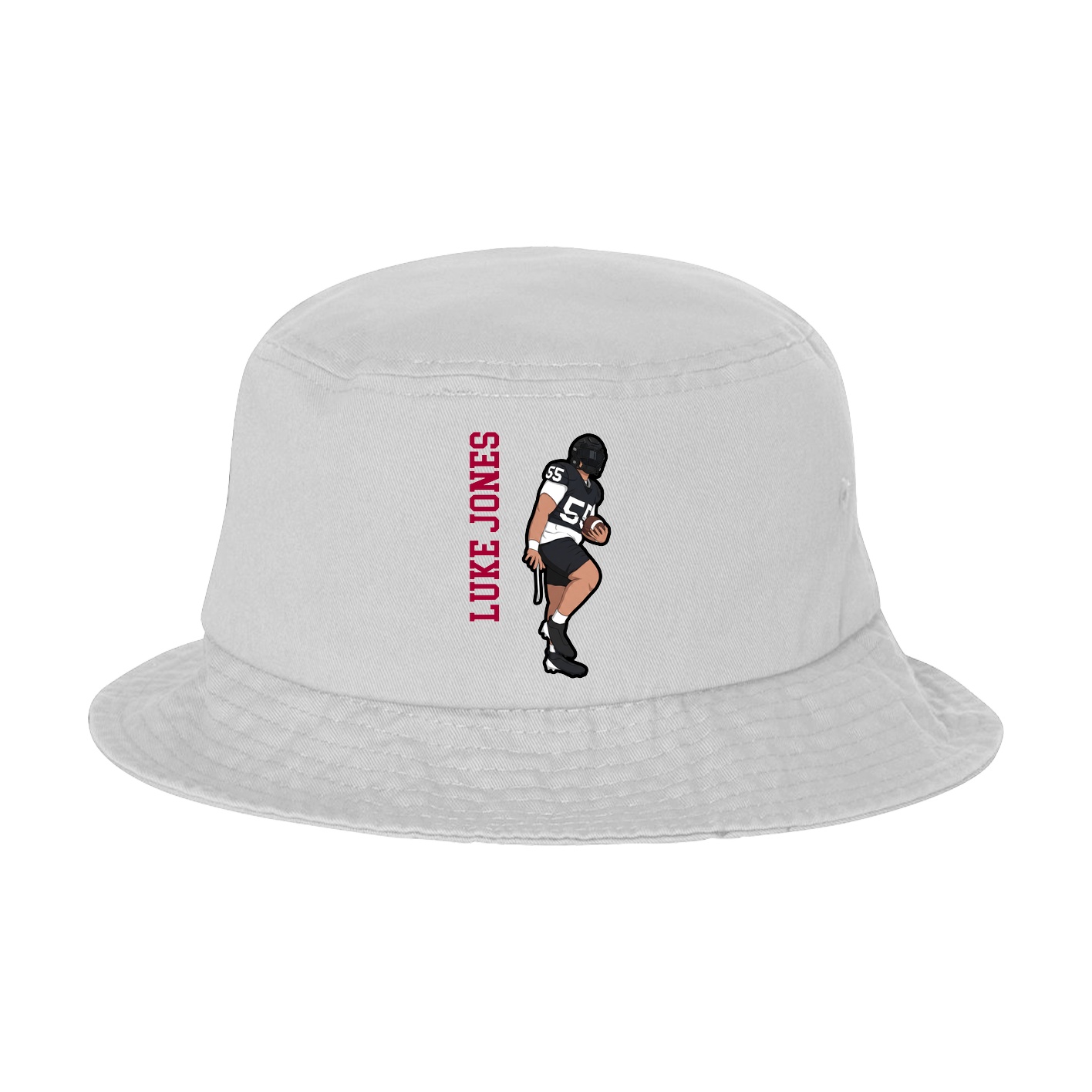 Bucket Cap — Name Vertical in White