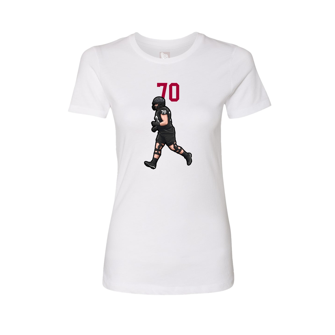 Fitted Women's Tee — Number Top in White