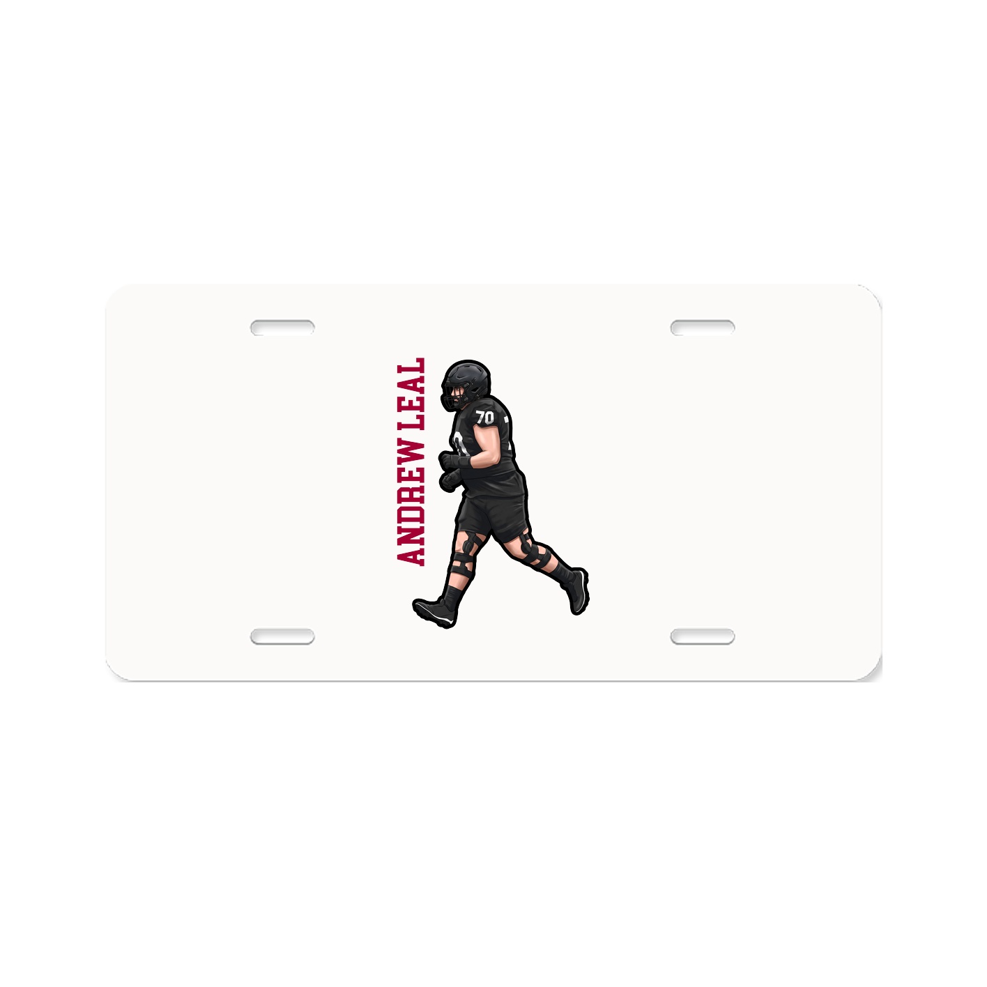 License Plate — Name Vertical in Classic