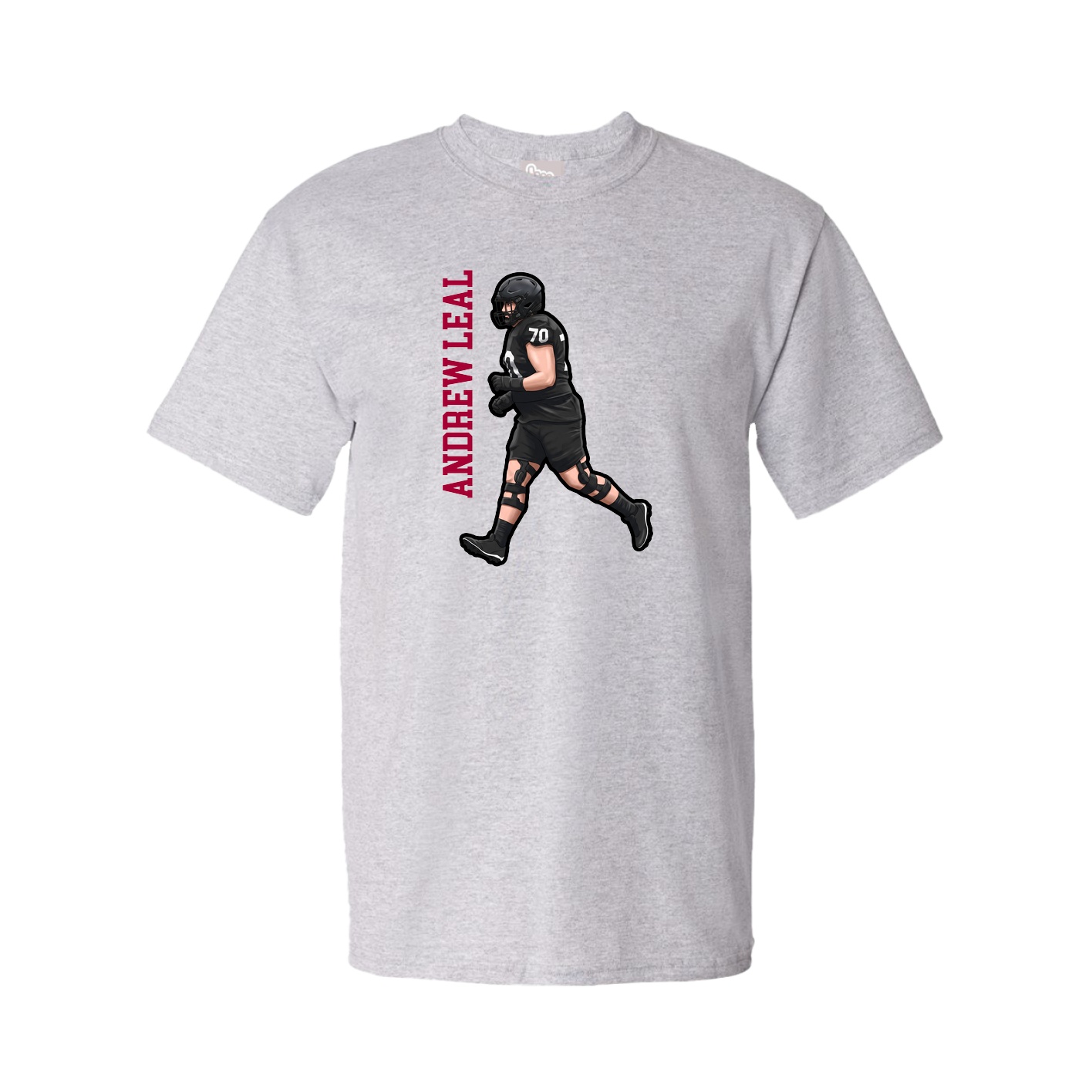 Tee — Name Vertical in Grey