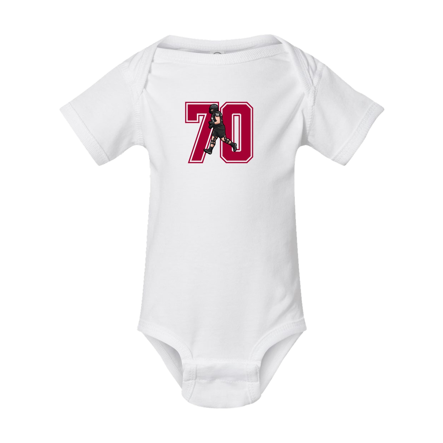 Baby Onesie — Number in White