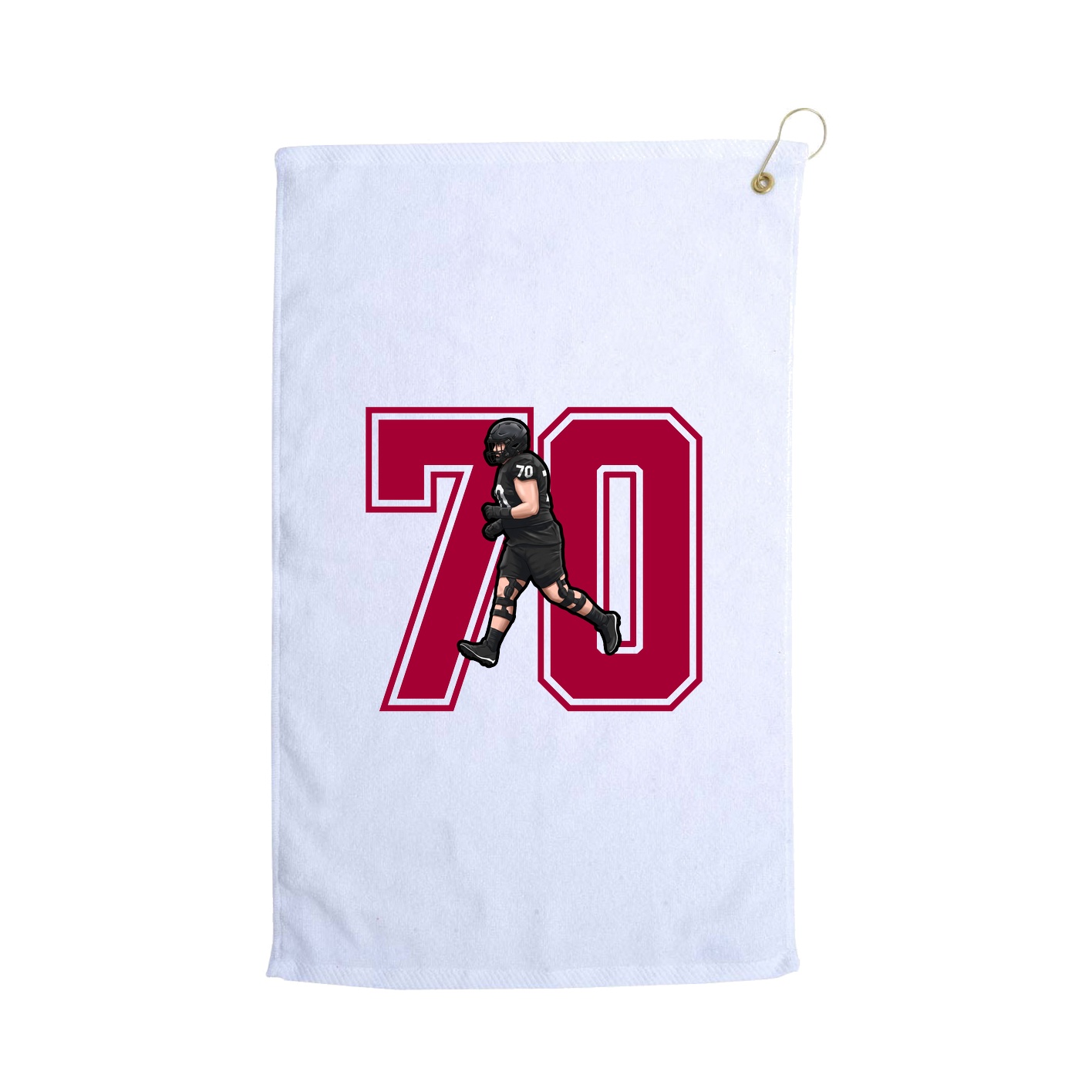 Golf Towel — Number in White