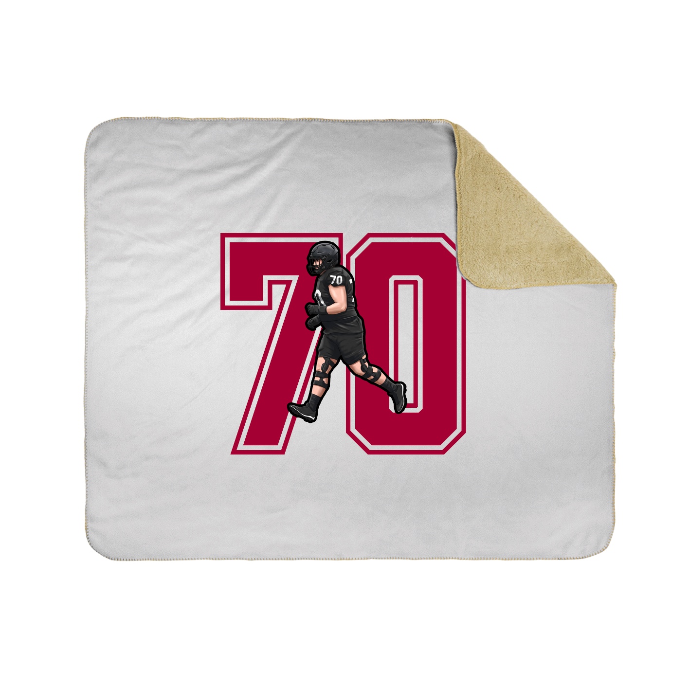 Throw Blanket — Number in White