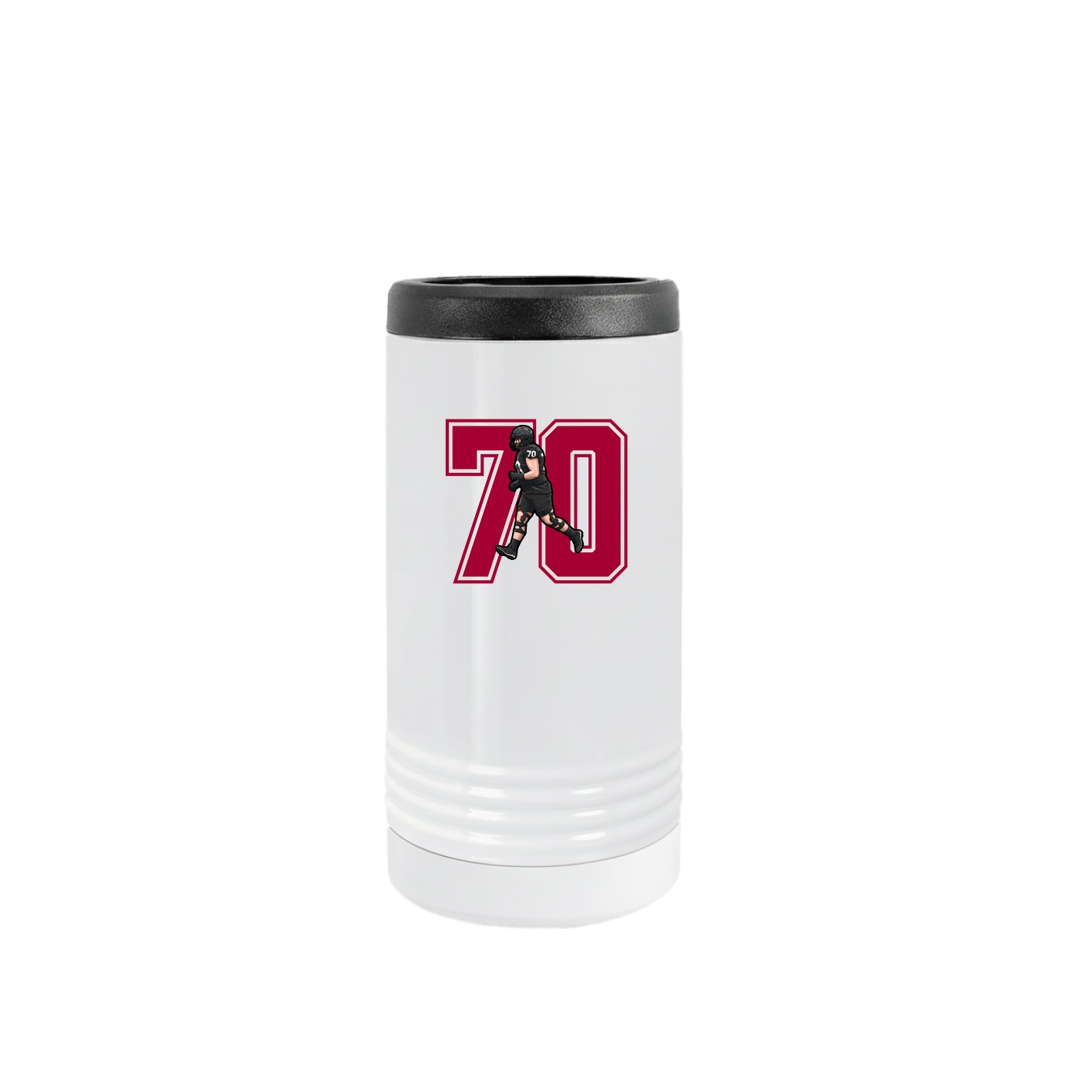 Slim Beverage Holder — Number in White