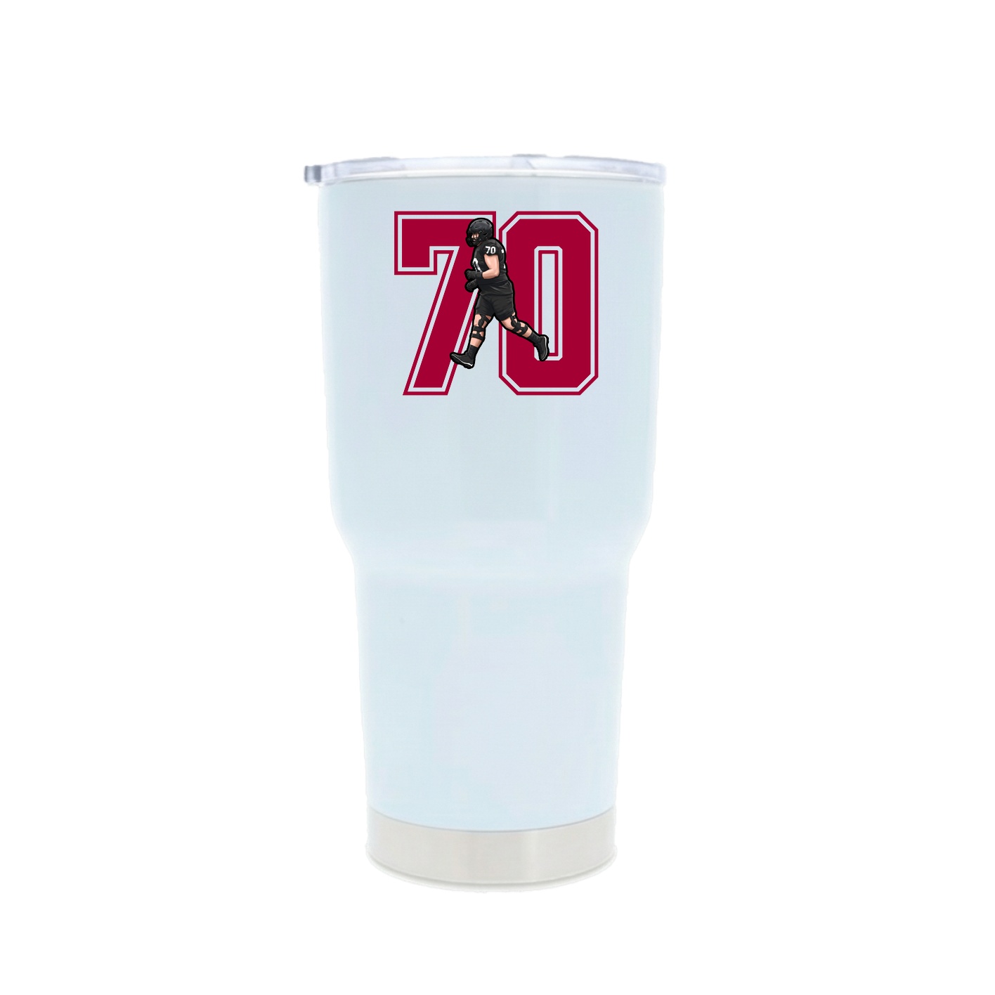 30oz Stainless Steel Tumbler — Number in White