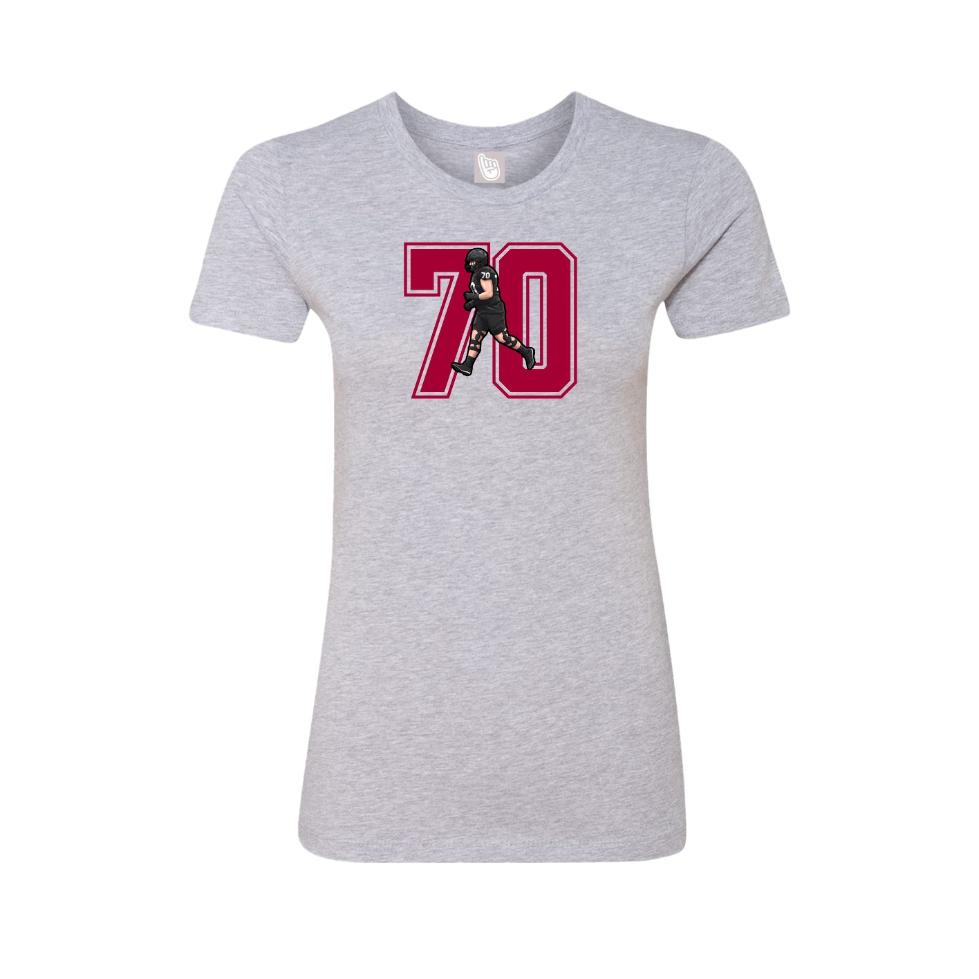 Fitted Women's Tee — Number in Grey
