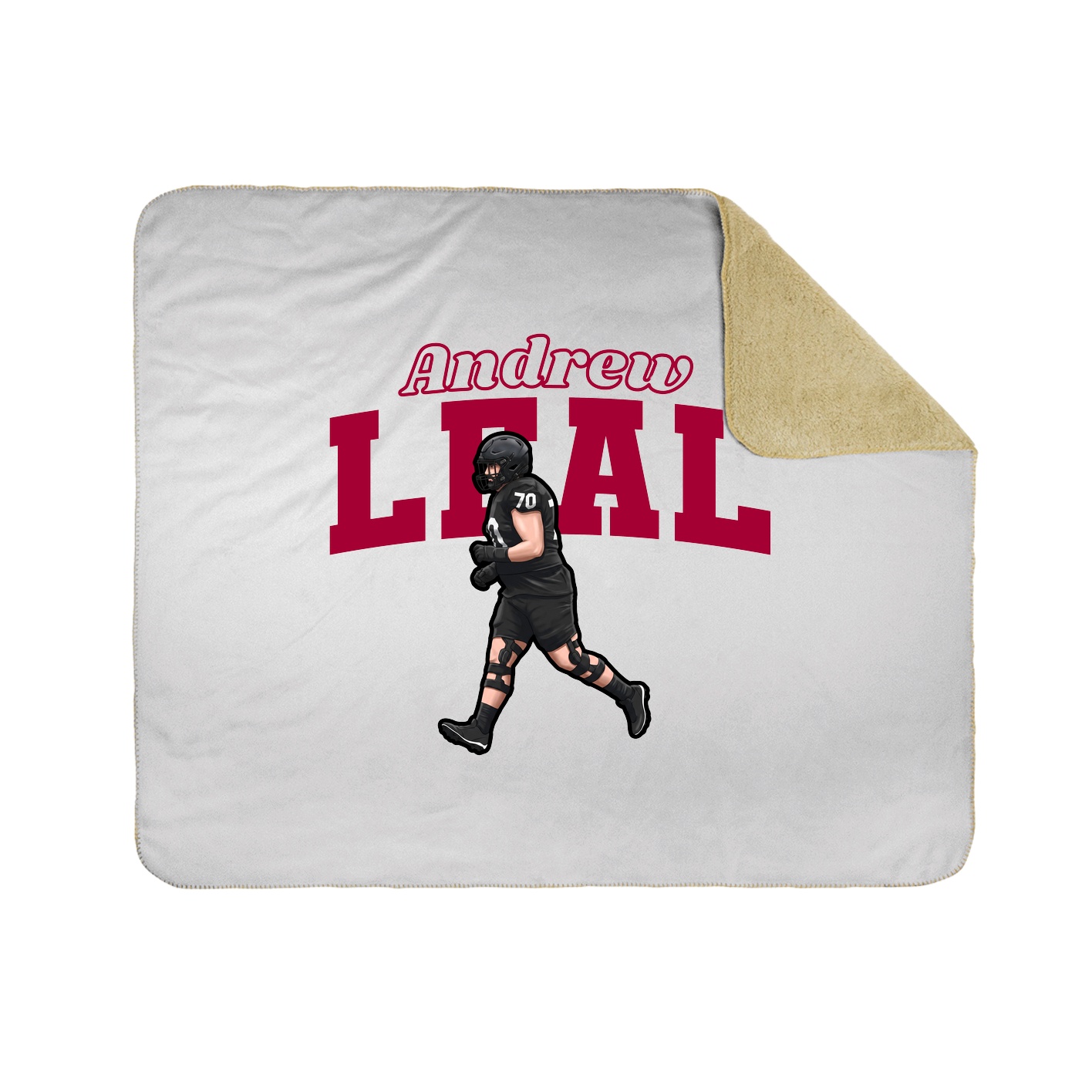 Throw Blanket — Name Arch in White