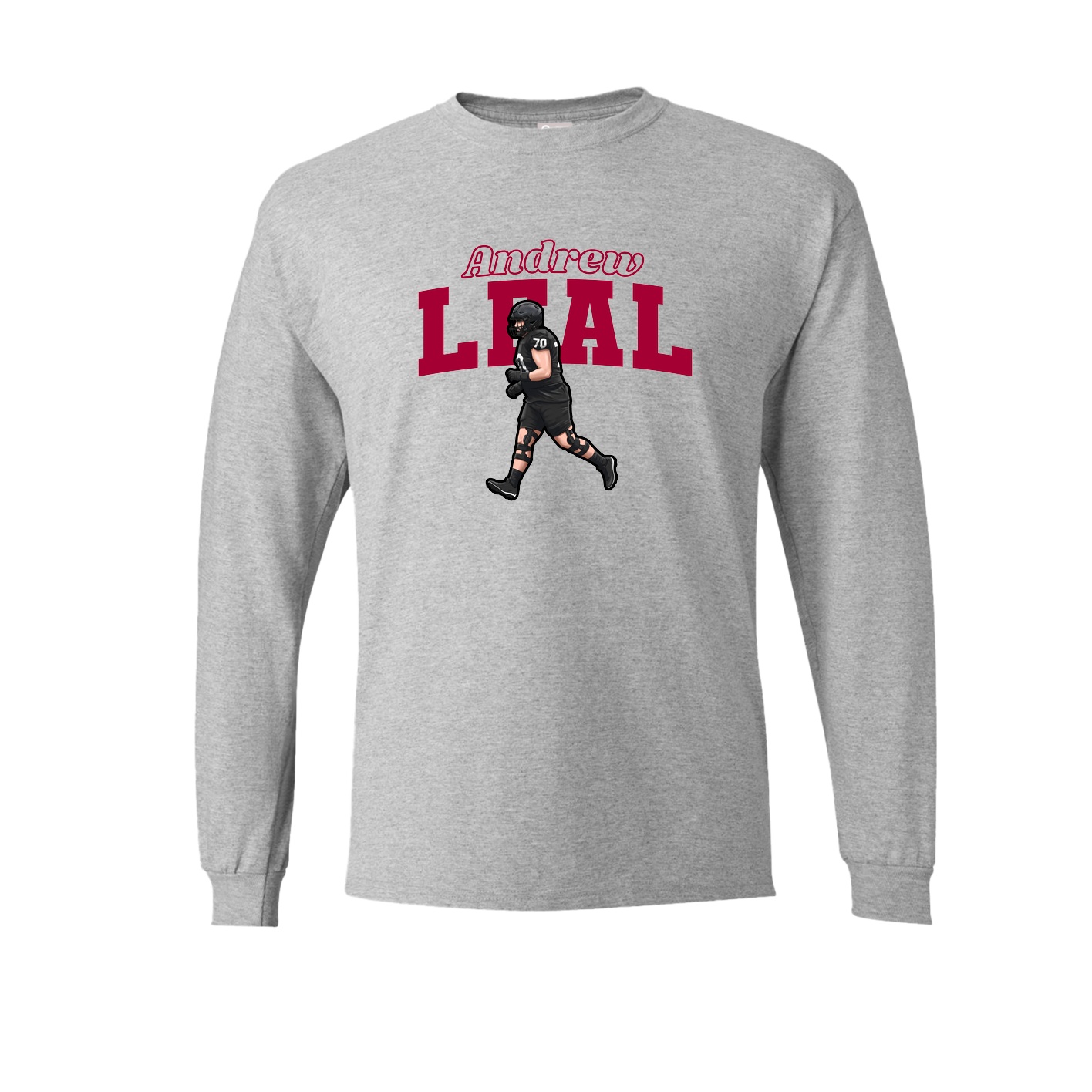 Long Sleeve Tee — Name Arch in Grey