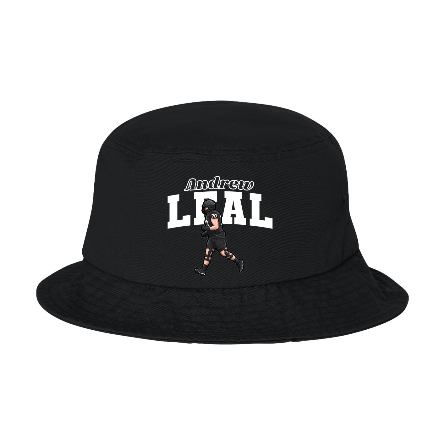 Bucket Cap — Name Arch in Black