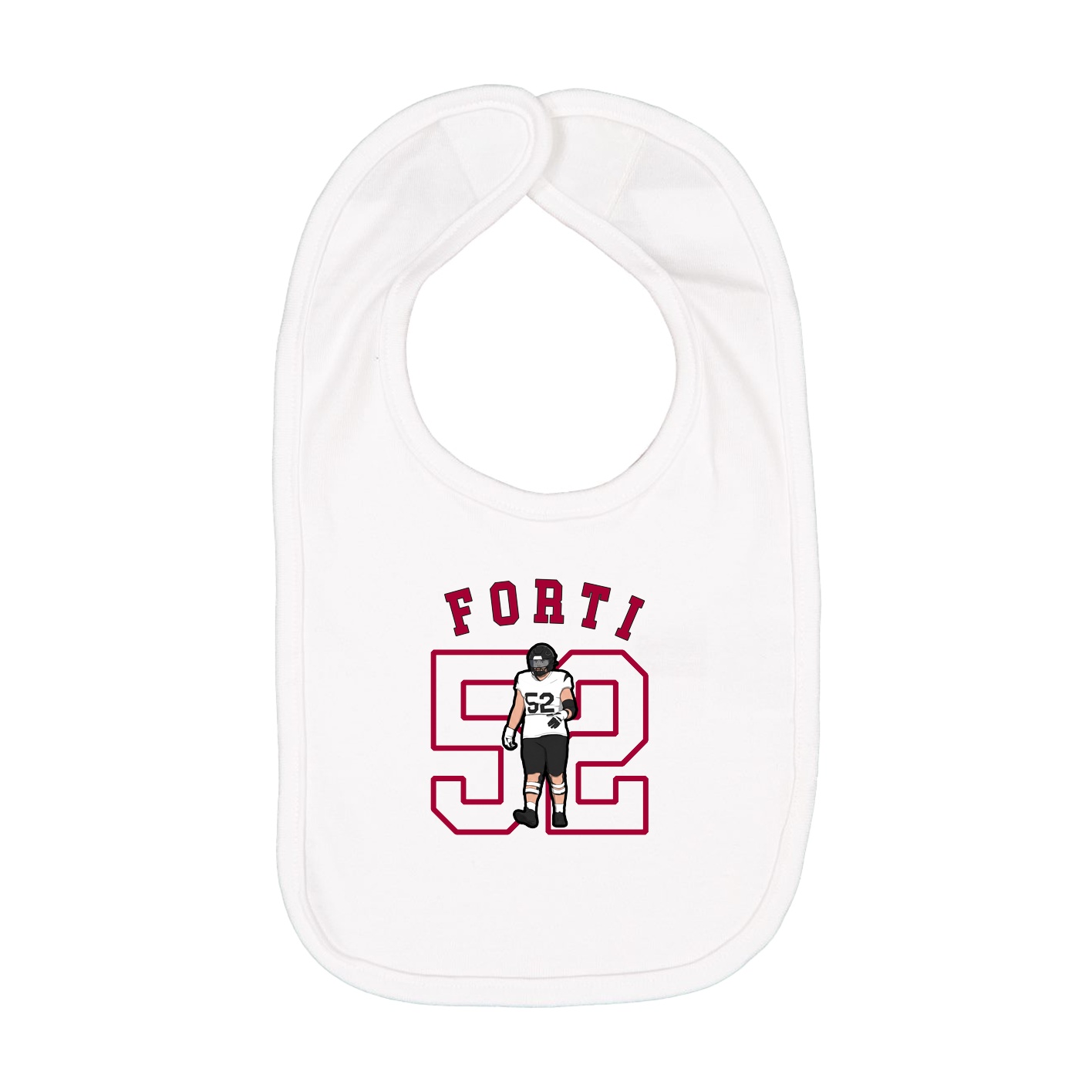 Infant Bib — Shirsey Arch in White
