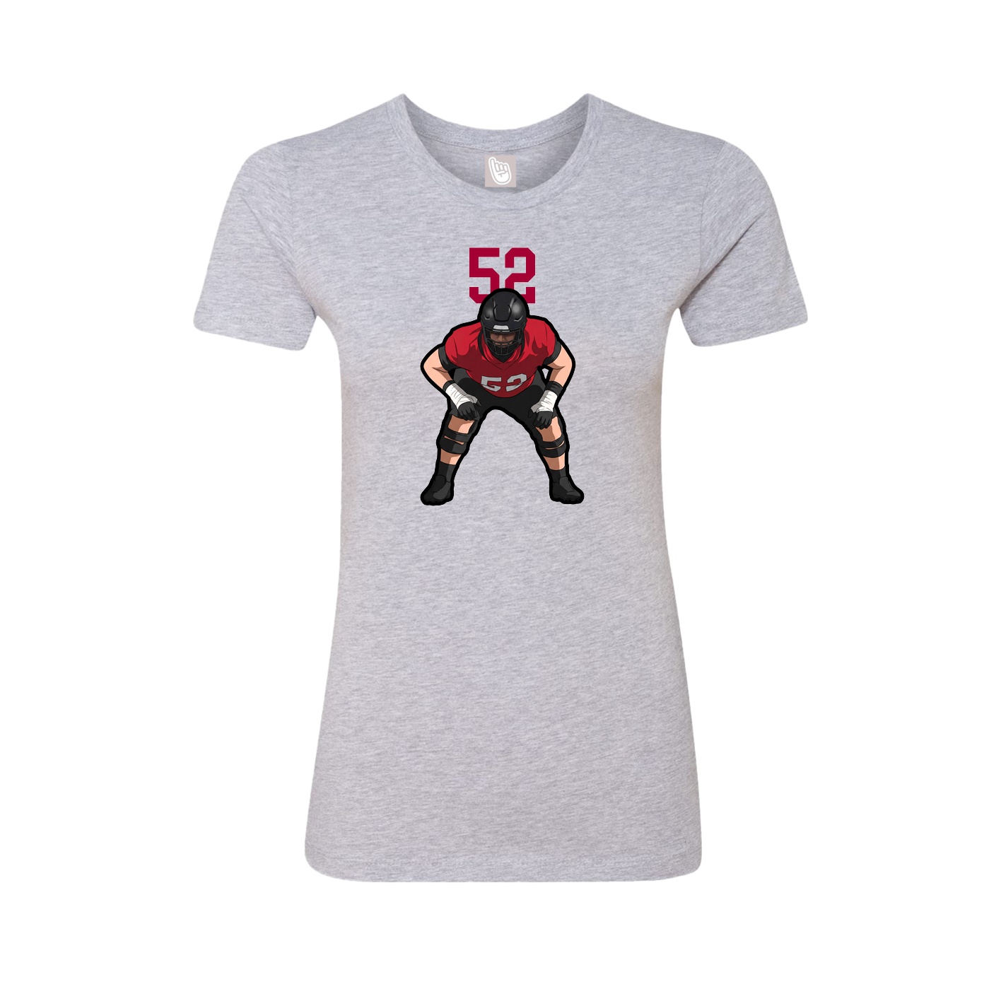 Womens Tee — Number Top in Grey
