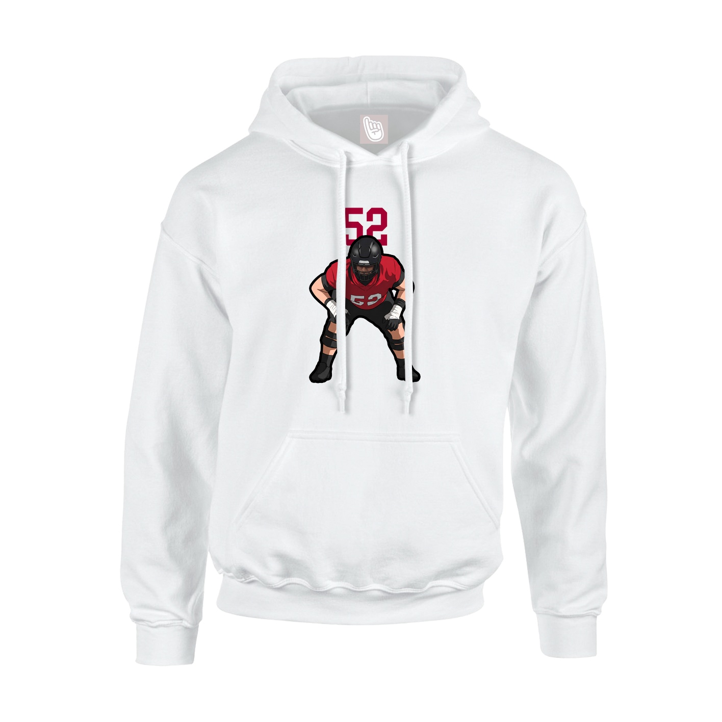 Hoodie — Number Top in White