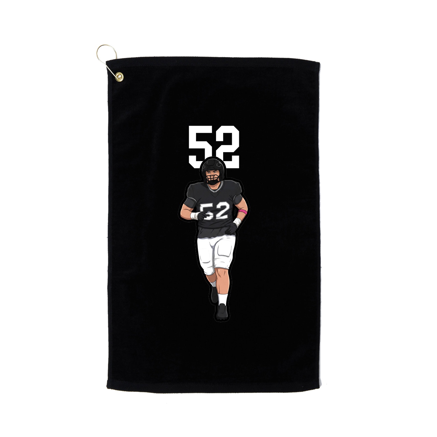 Golf Towel — Number Top in Black