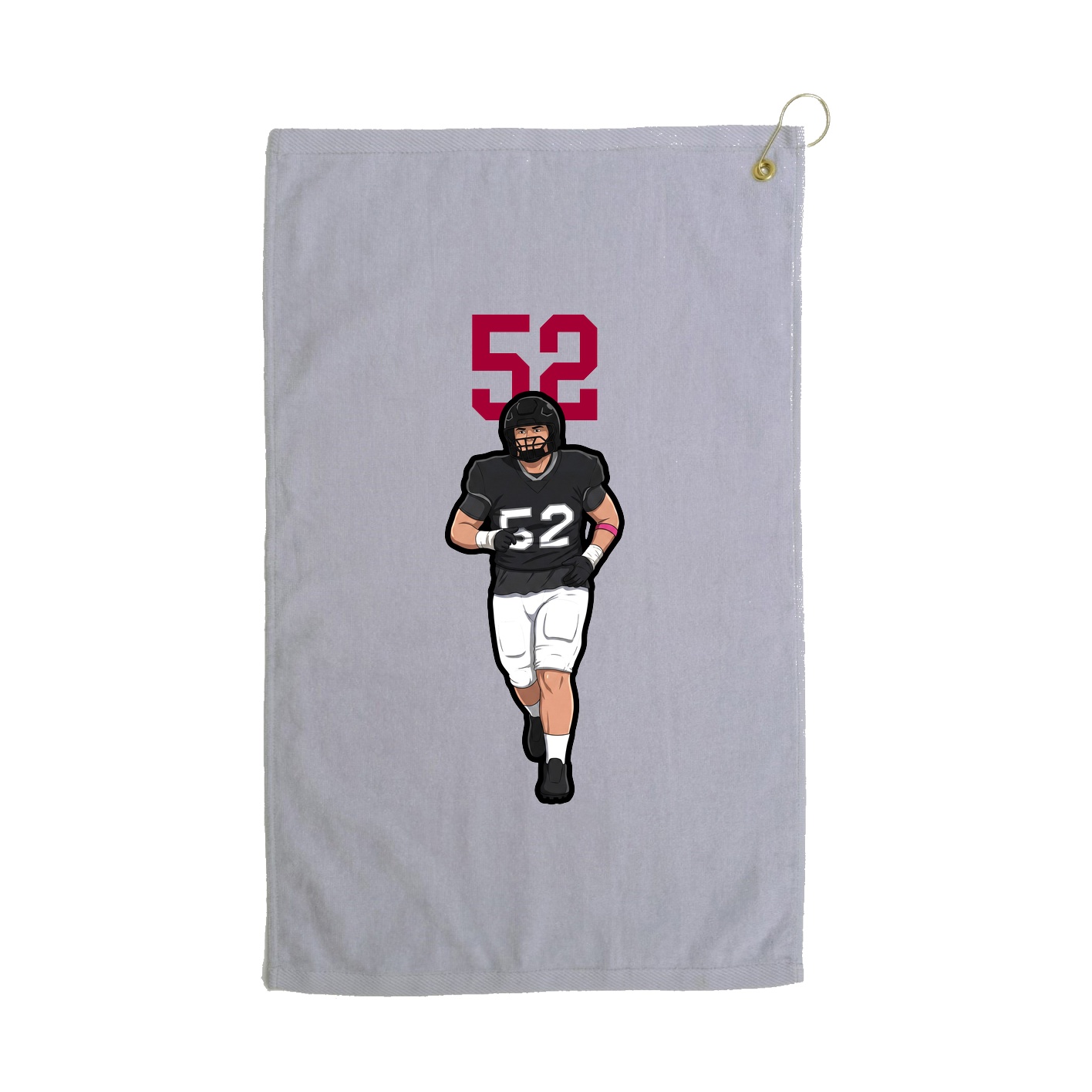 Golf Towel — Number Top in Grey