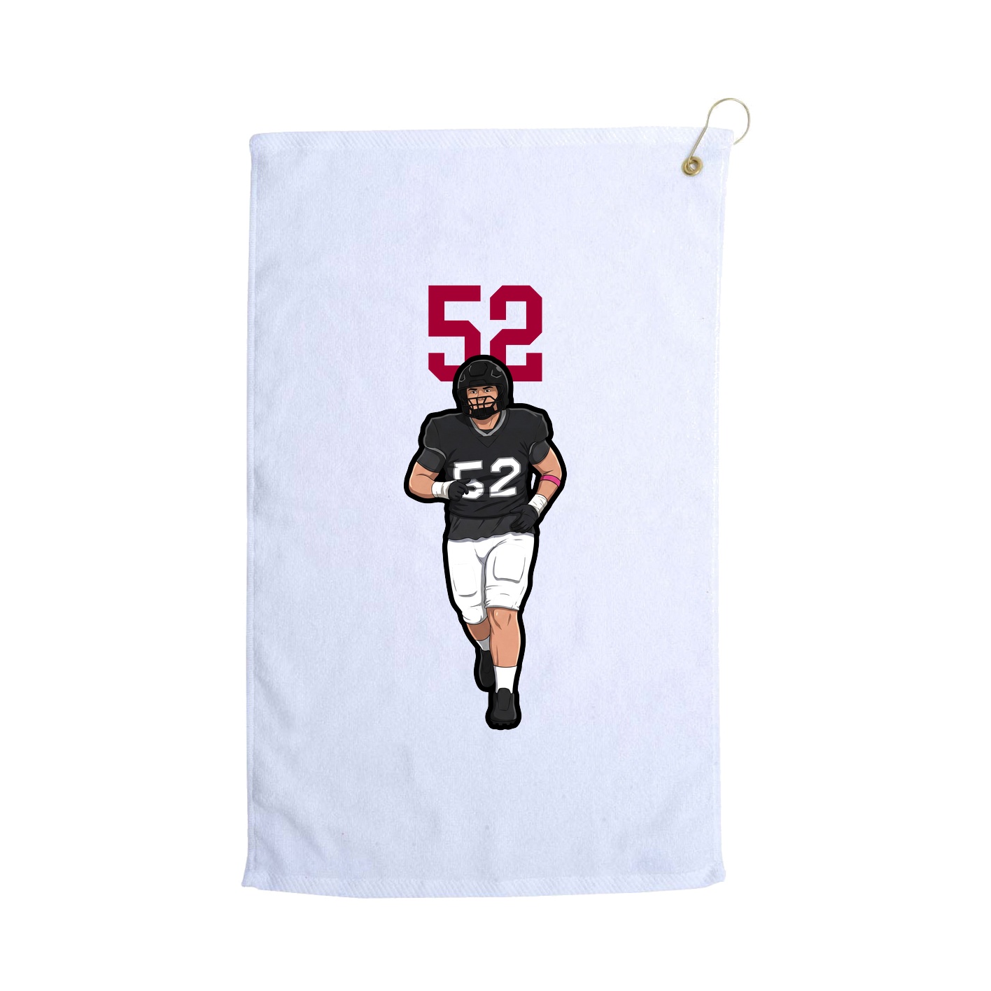 Golf Towel — Number Top in White