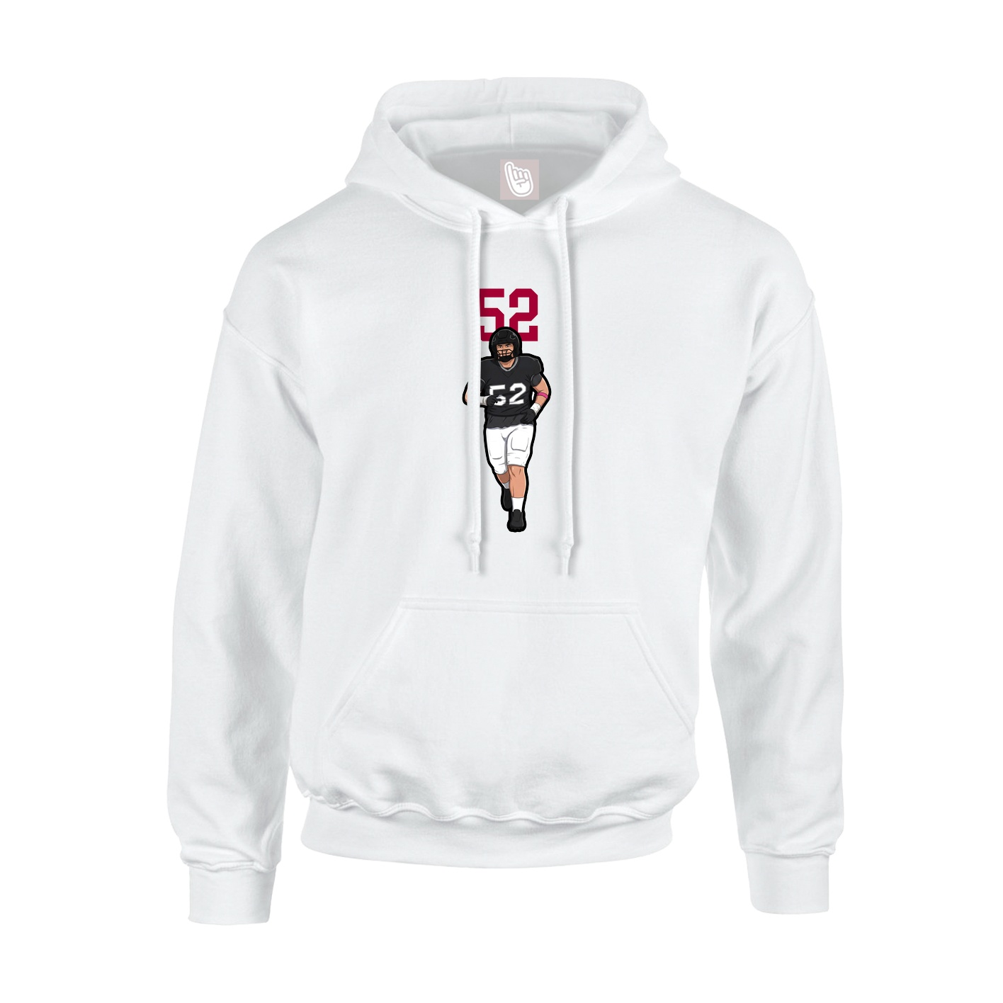 Hoodie — Number Top in White
