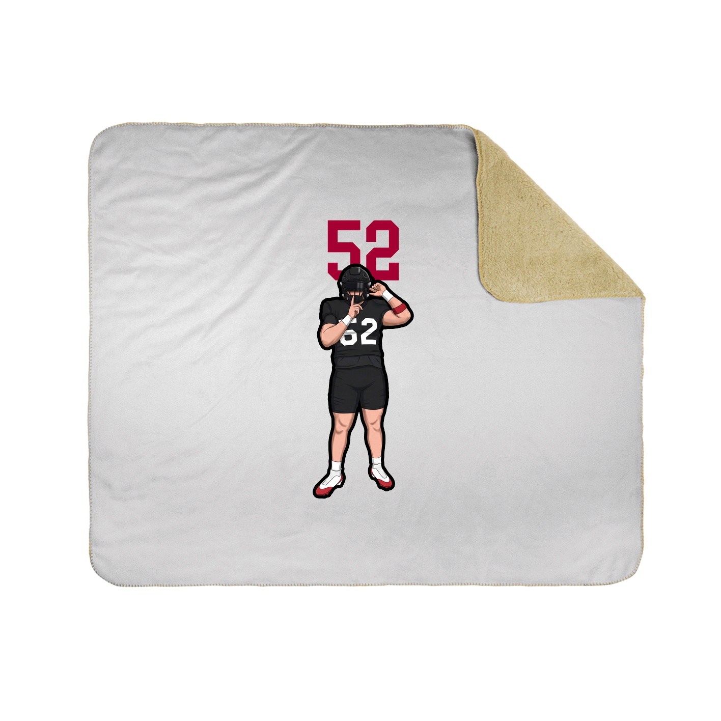 Throw Blanket — Number Top in White