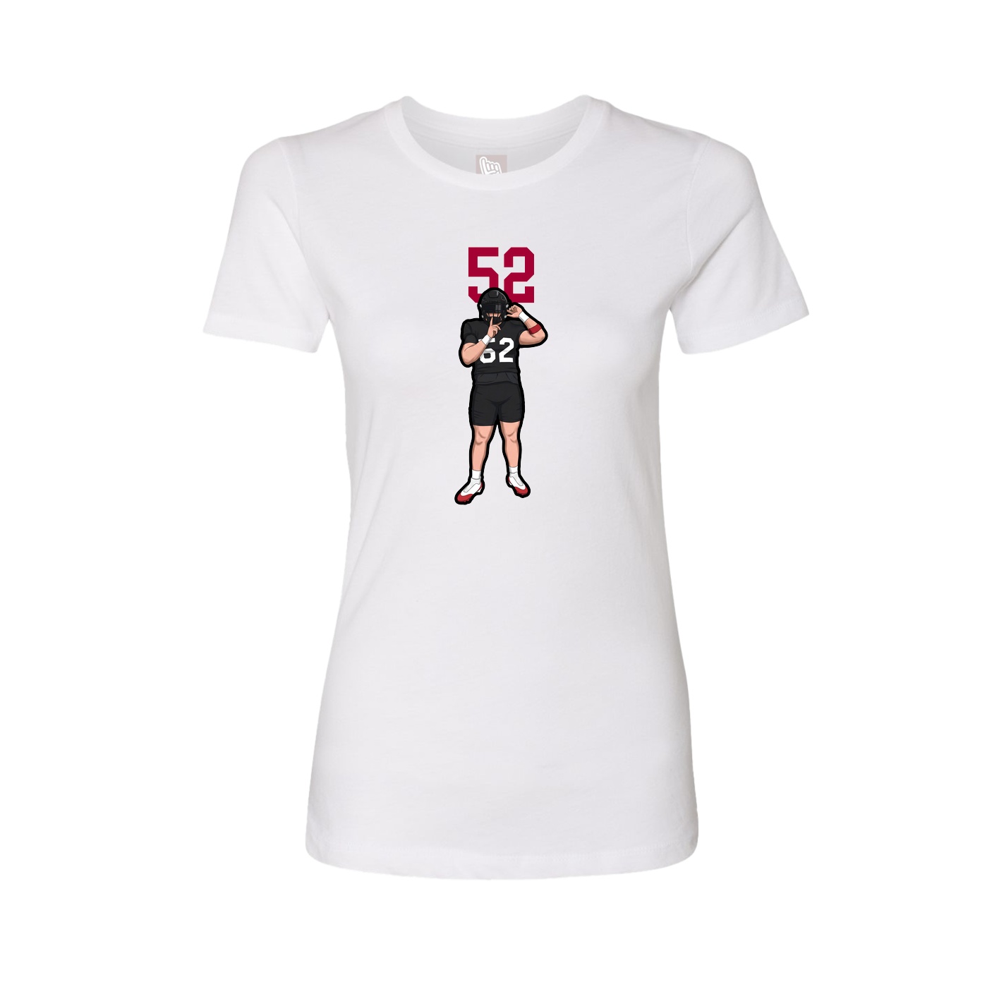 Womens Tee — Number Top in White