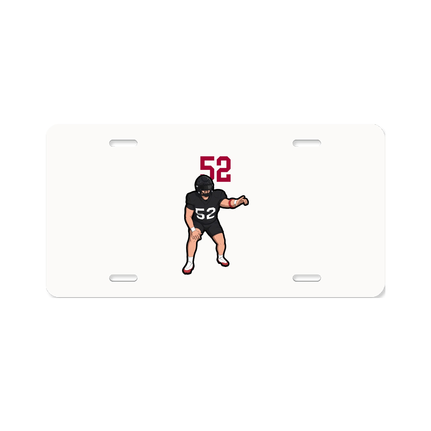 License Plate — Number Top in Classic
