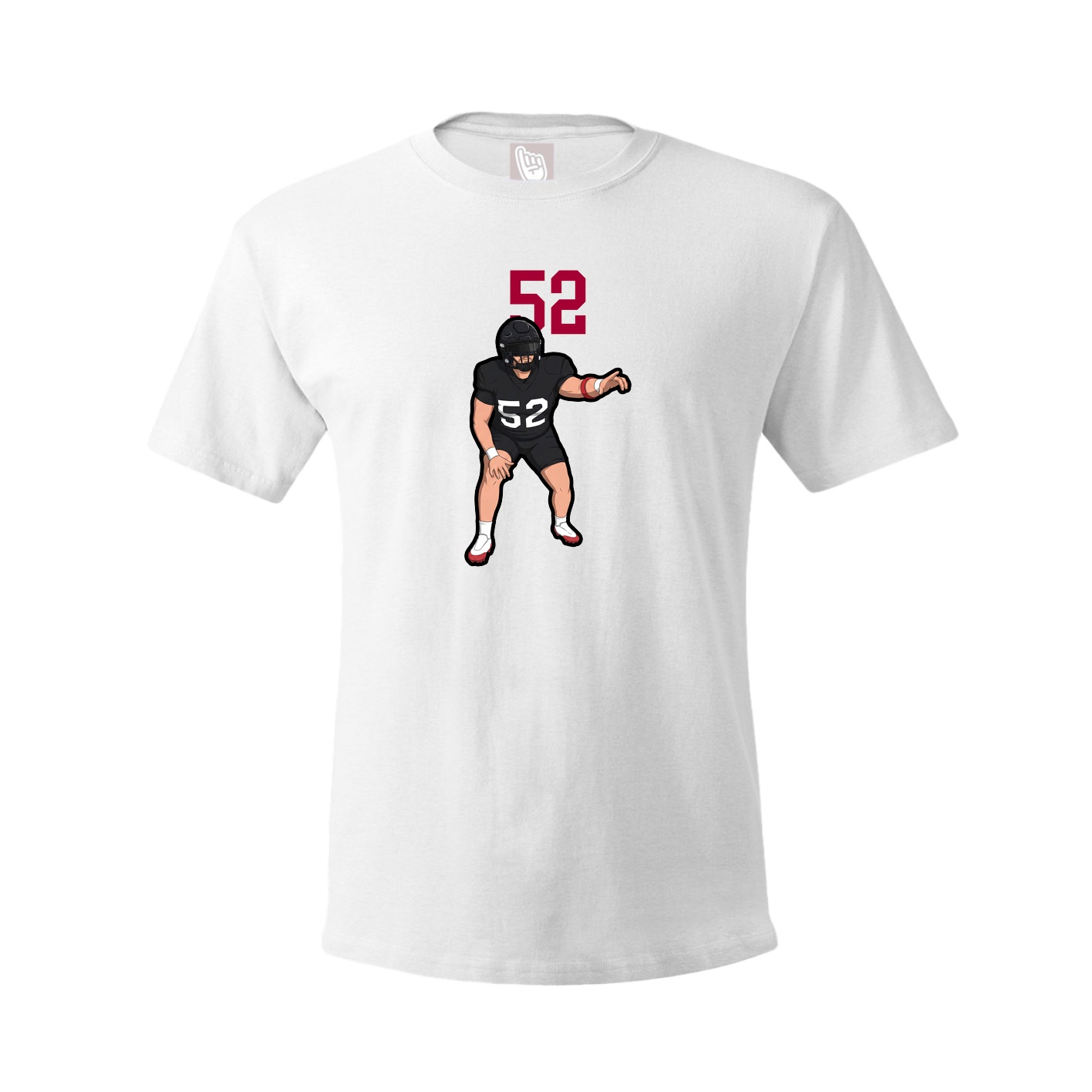 Youth Tee — Number Top in White