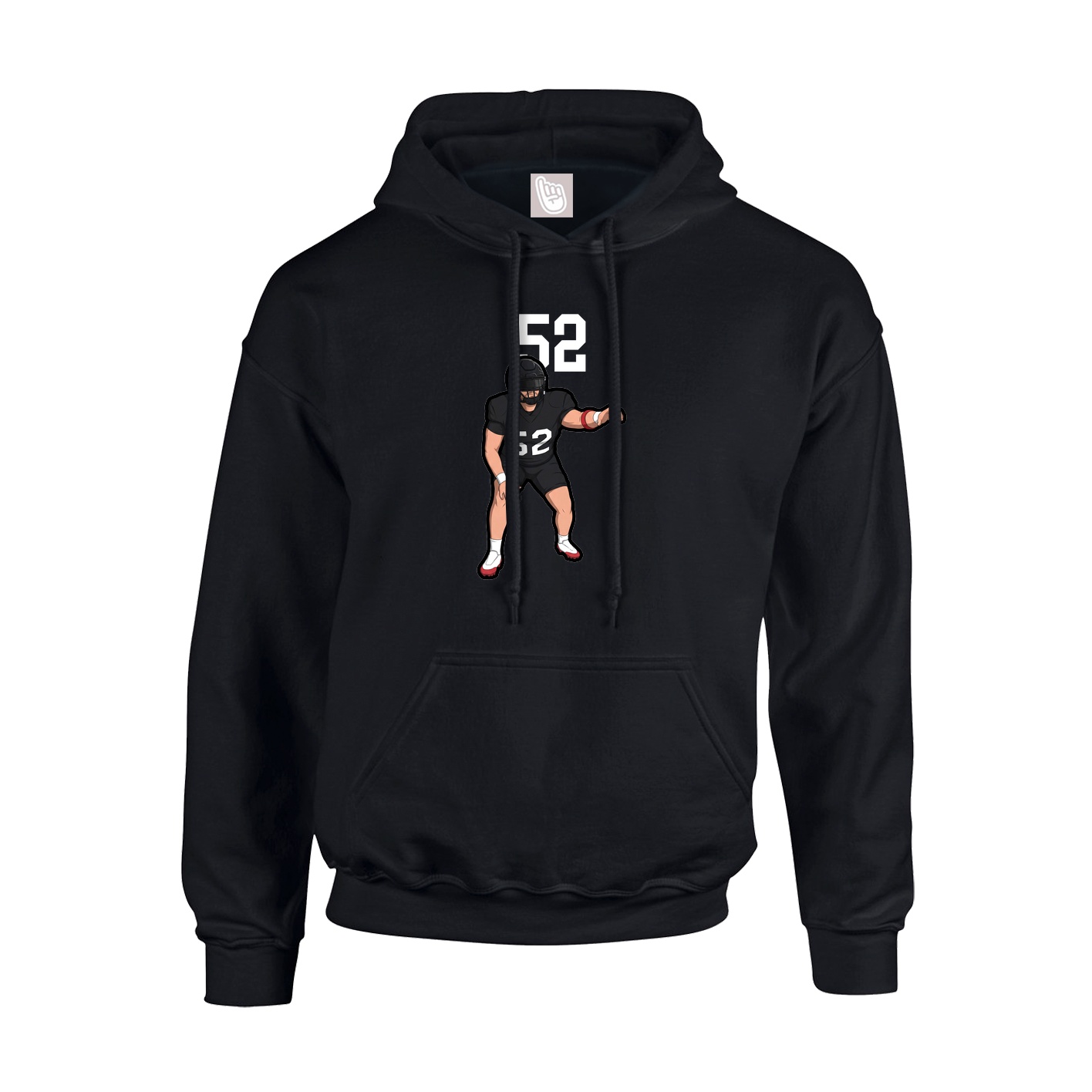 Youth Hoodie — Number Top in Black
